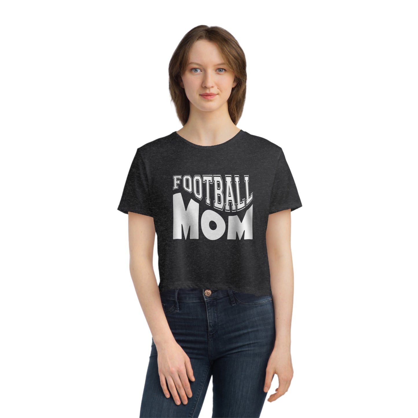 Football Mom crop top Mama crop top yoga shirt women Football seasonCropped Tee