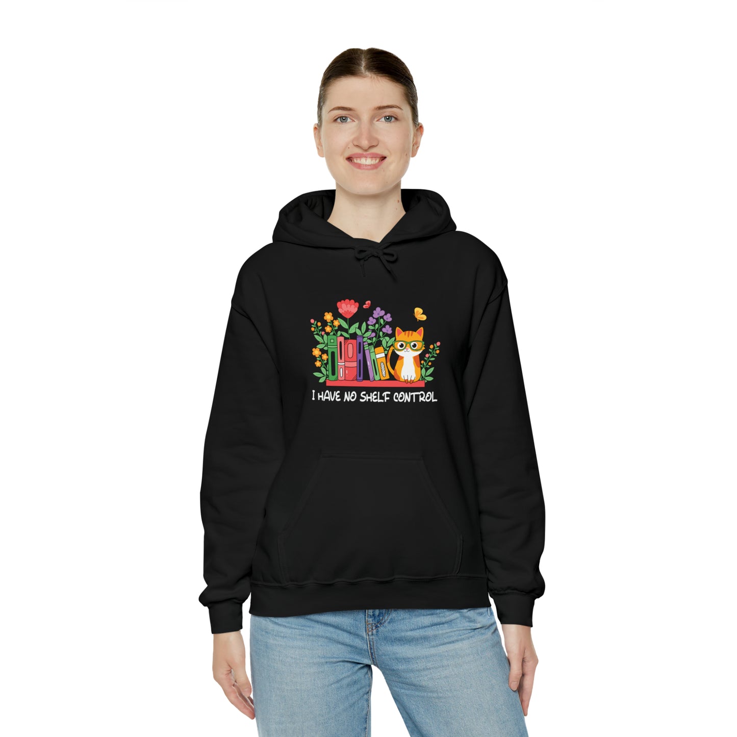 Cat lover hoodie book lover sweater BookShelf control orange cat Shirt Halloween Cat Sweatshirt Gift for Cat Lover Gift for Cat Mom Gift