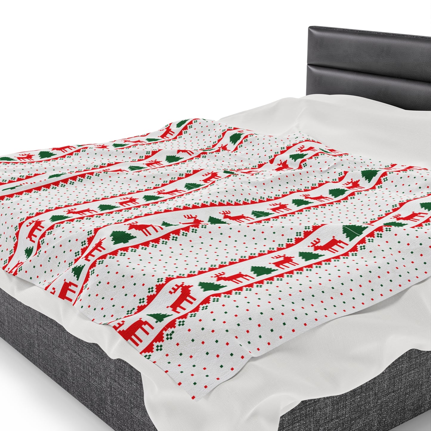 Reindeer Christmas Blanket holiday christmas tree blanket christmas movie watching blanket Merry christmas blanket Velveteen Plush Blanket