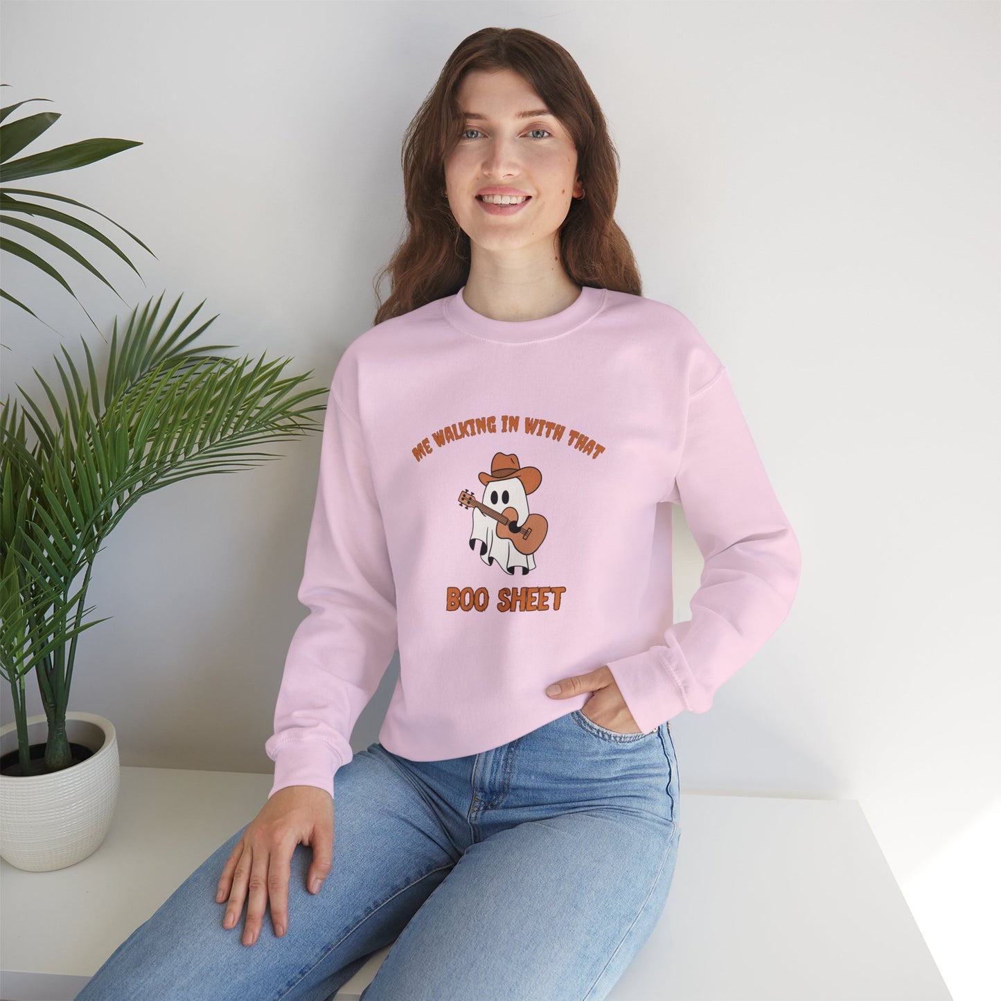 Funny Boo sheet sweater Halloween sweater ghost fallleaves sweater Halloween Sweatshirt shirt Era Tour sweater best friend gift Unisex gift