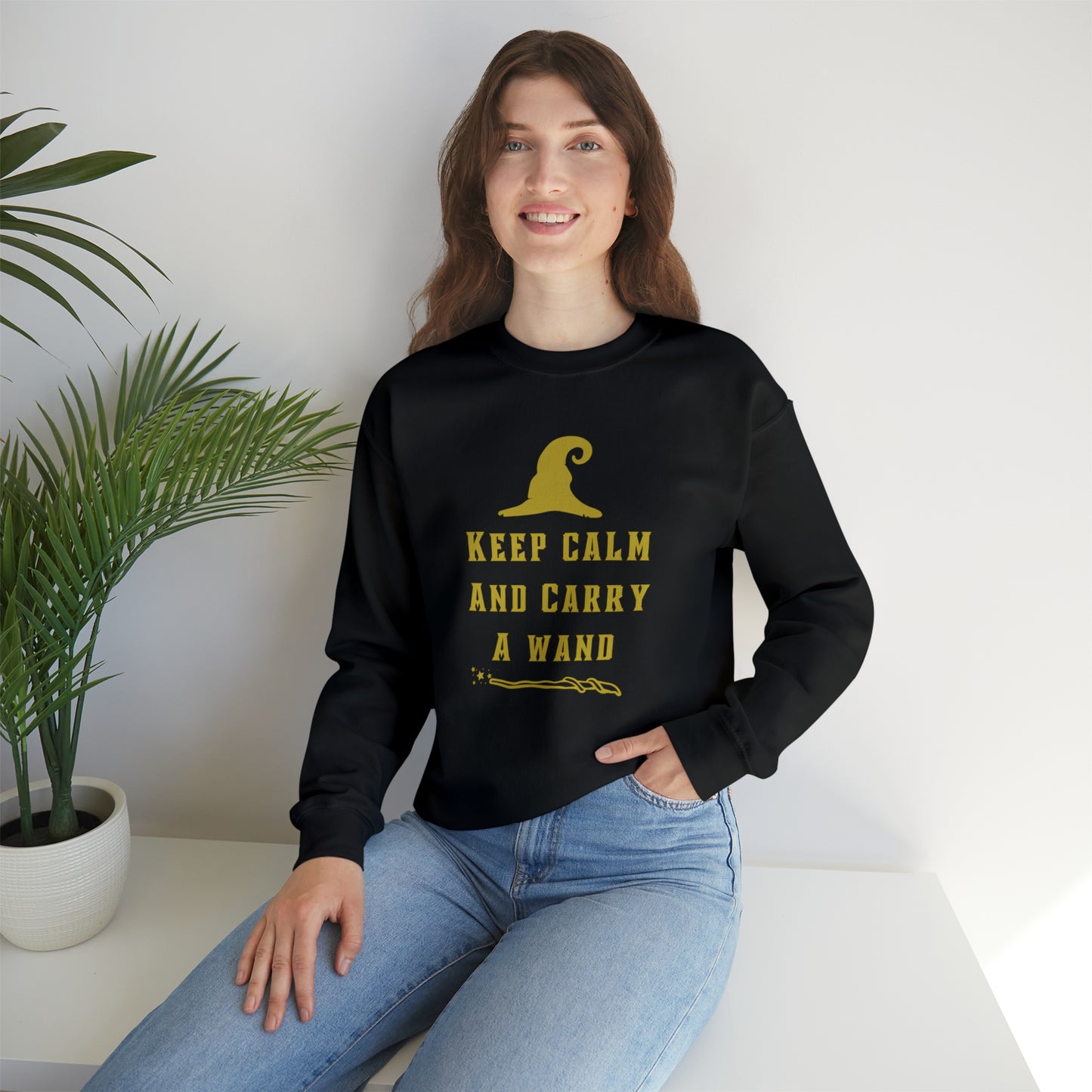 Mischief Manager Hogwarts sweater keep calm carry a wand sweatshirt Halloween sweater Universal Studios Christmas gift for her gift for him