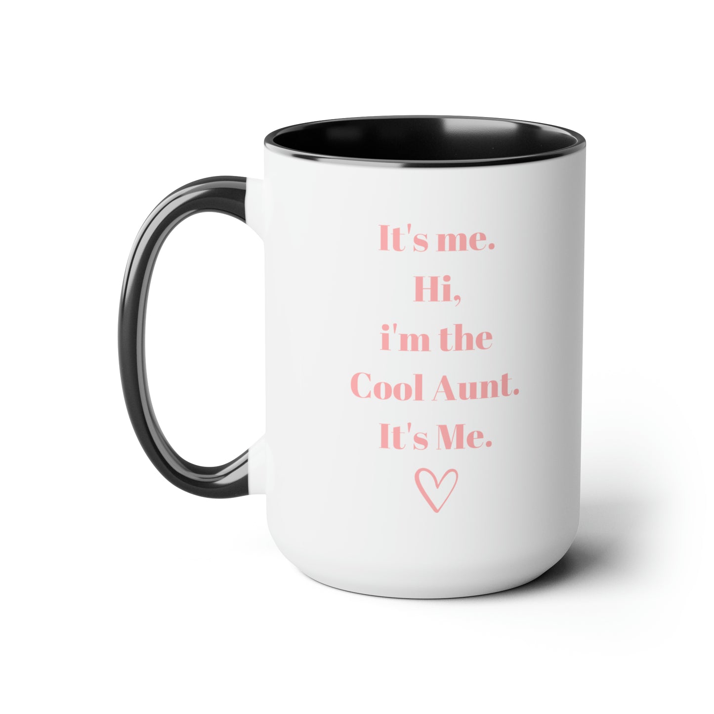 Cool aunt mug gift for auntie mug sister gift Coffee Mug pregnancy reveal gift heart mug gift for her Mug wife Coffee tea Christmasgift 15oz