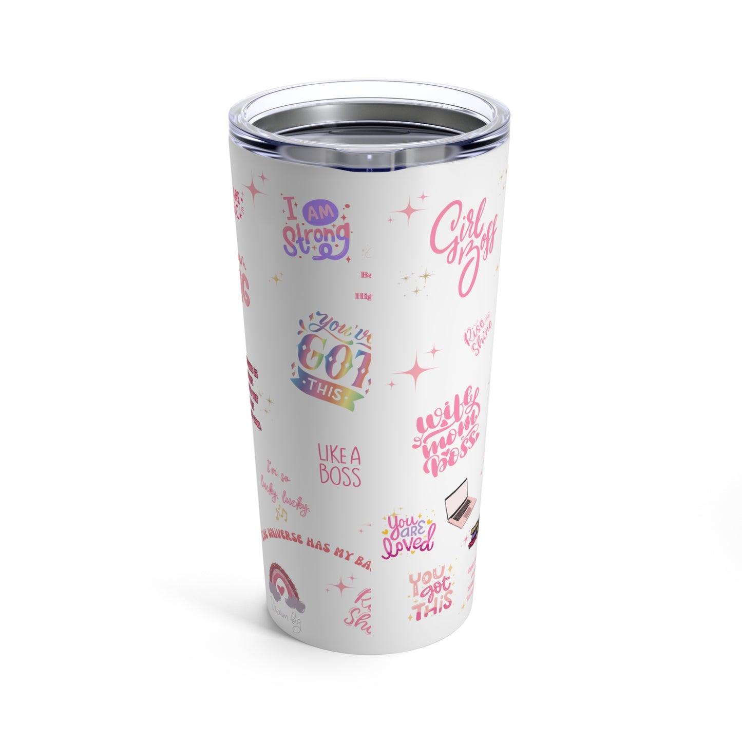 Positive affirmations tumbler girlboss mug birthday gift wife mom boss tumbler gift for her gift for wife Coffee Mug tea Christmas gift 20oz