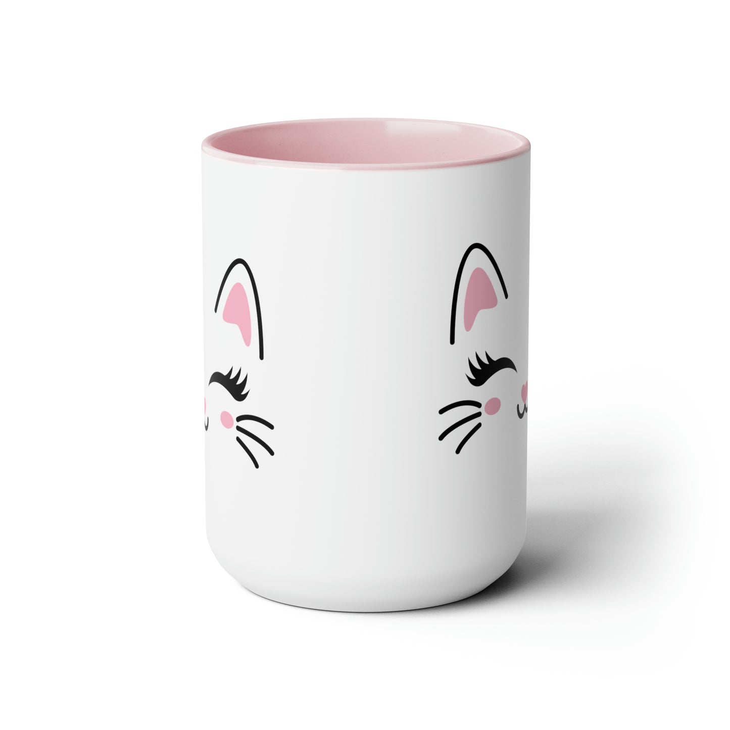 Cute cat face mug Christmas mug gift for mom gift mug Floral mug gift for her Mug funny gift for wife Coffee Mugs Christmas gift 15oz