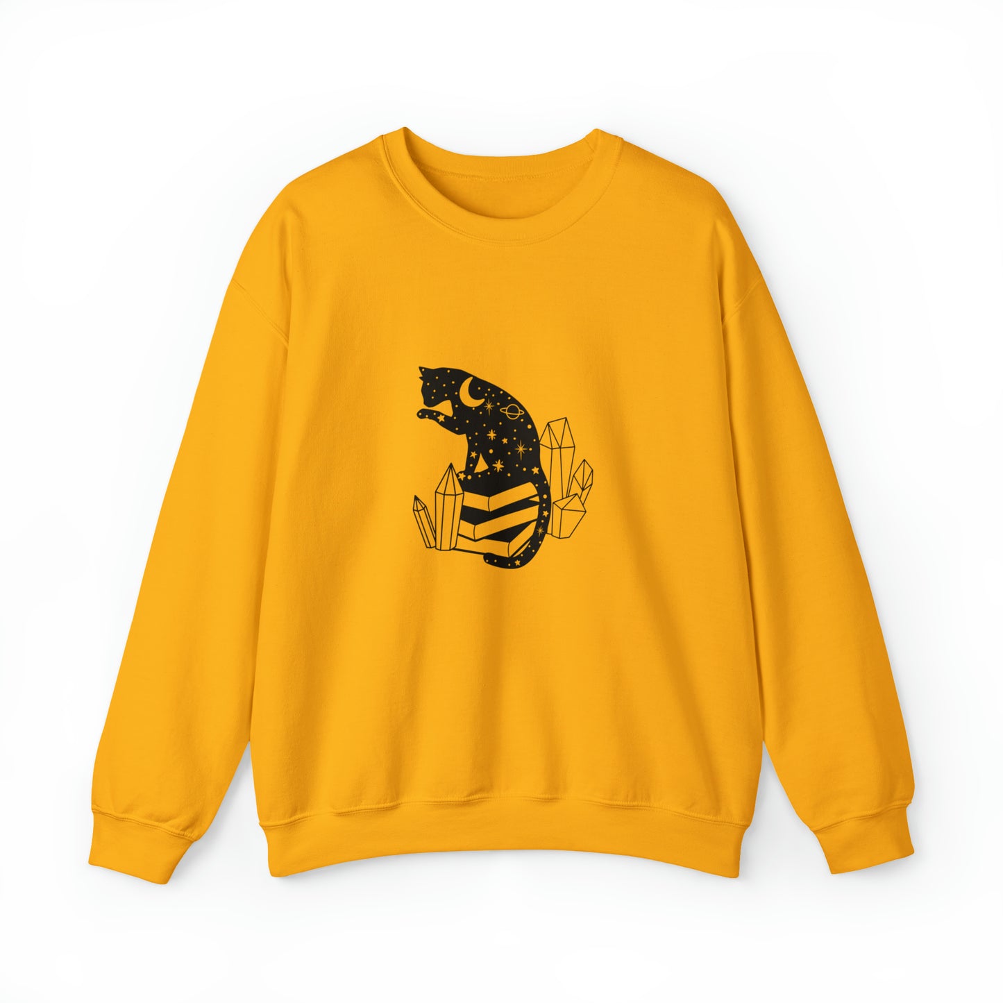 Cat lover Sweatshirt book lover sweater Crystal lover Shirt Halloween Cat Sweatshirt Gift for Cat Lover Gift for Cat Mom Gift moon