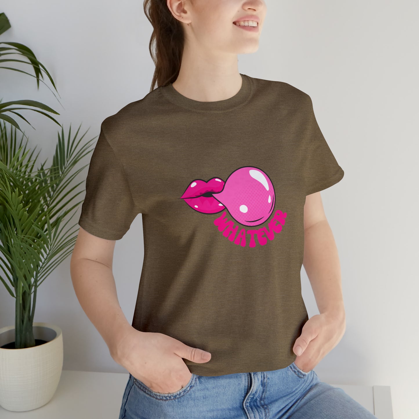 Whatever bubblegum T-Shirt Aesthetic Shirt Trendy Shirt Shirt With Words On Back Positive Gift for him Gift for her boho shirt hippie soul