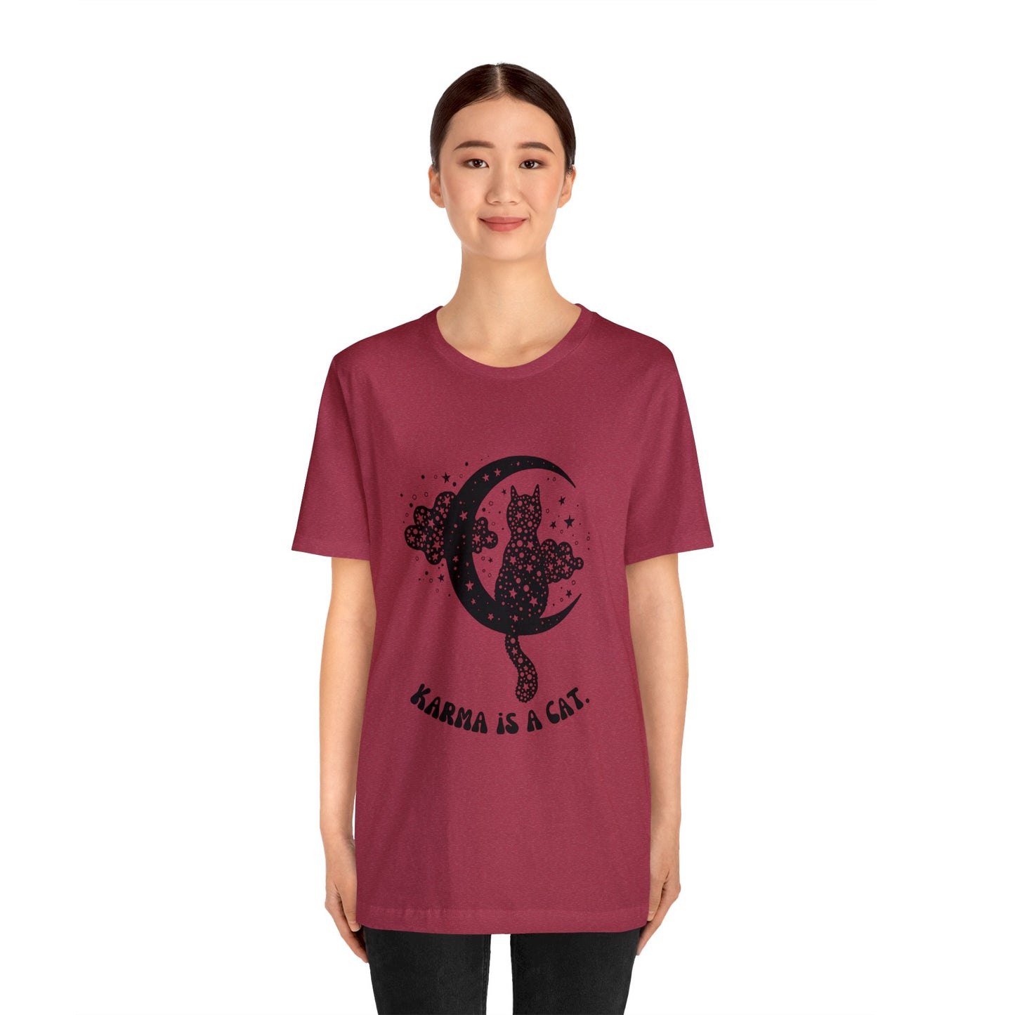 Karma is a cat shirt Cat lover tshirt book lover shirt Taylor witchy cat Shirt Halloween Cat Gift for Cat Lover Gift for Cat lover shirt