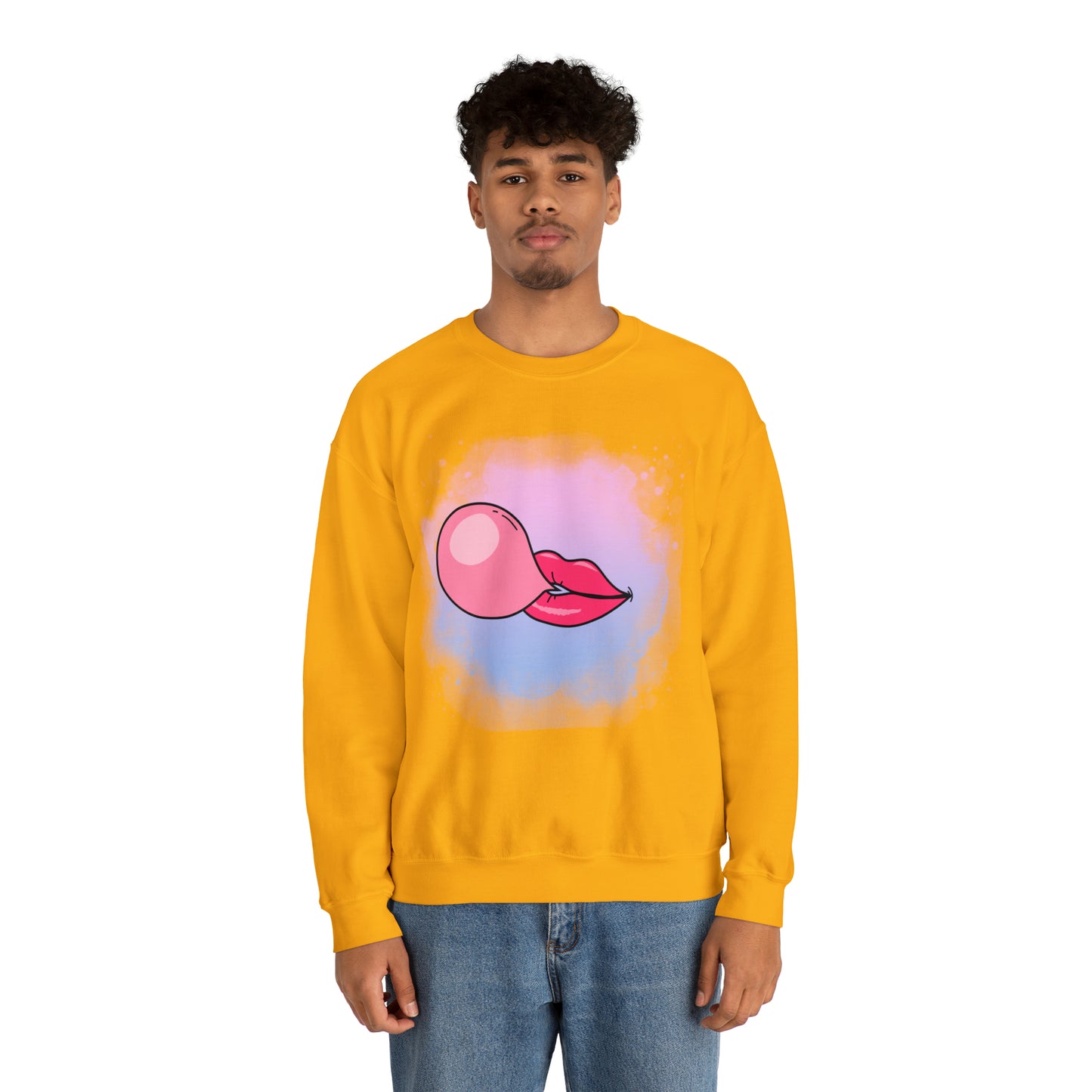 Bubble Gum kiss sweatshirt, Summer Bubblegum shirt, Birthday gift for her,Galantine travel sweatshirt,Unisex Heavy Blend Crewneck Sweatshirt