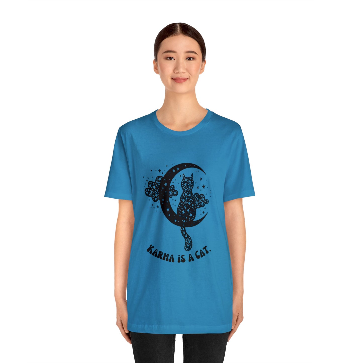 Karma is a cat shirt Cat lover tshirt book lover shirt Taylor witchy cat Shirt Halloween Cat Gift for Cat Lover Gift for Cat lover shirt