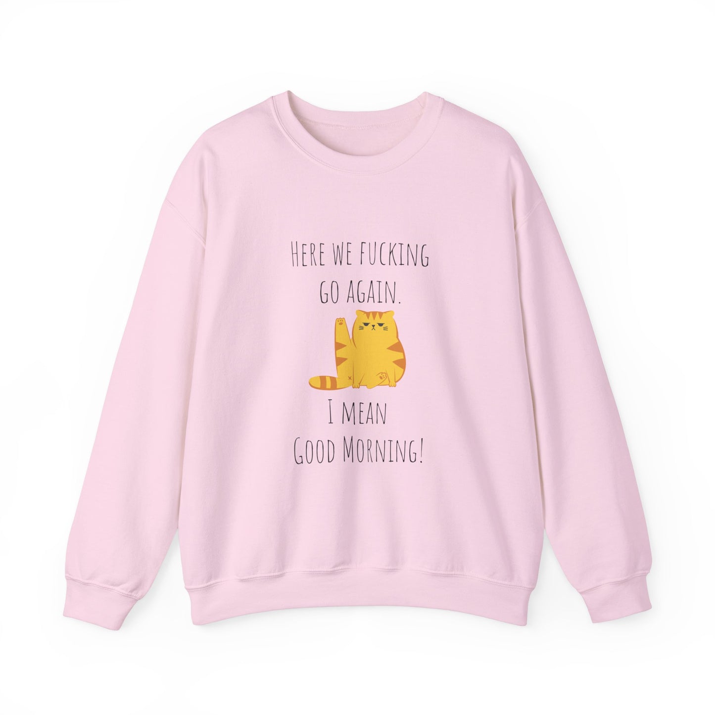 Grumpy cat sweater Here we go fucking again sweater gifts funny cat birthday gift Christmas sweatshirt gift for her for Women Christmas gift