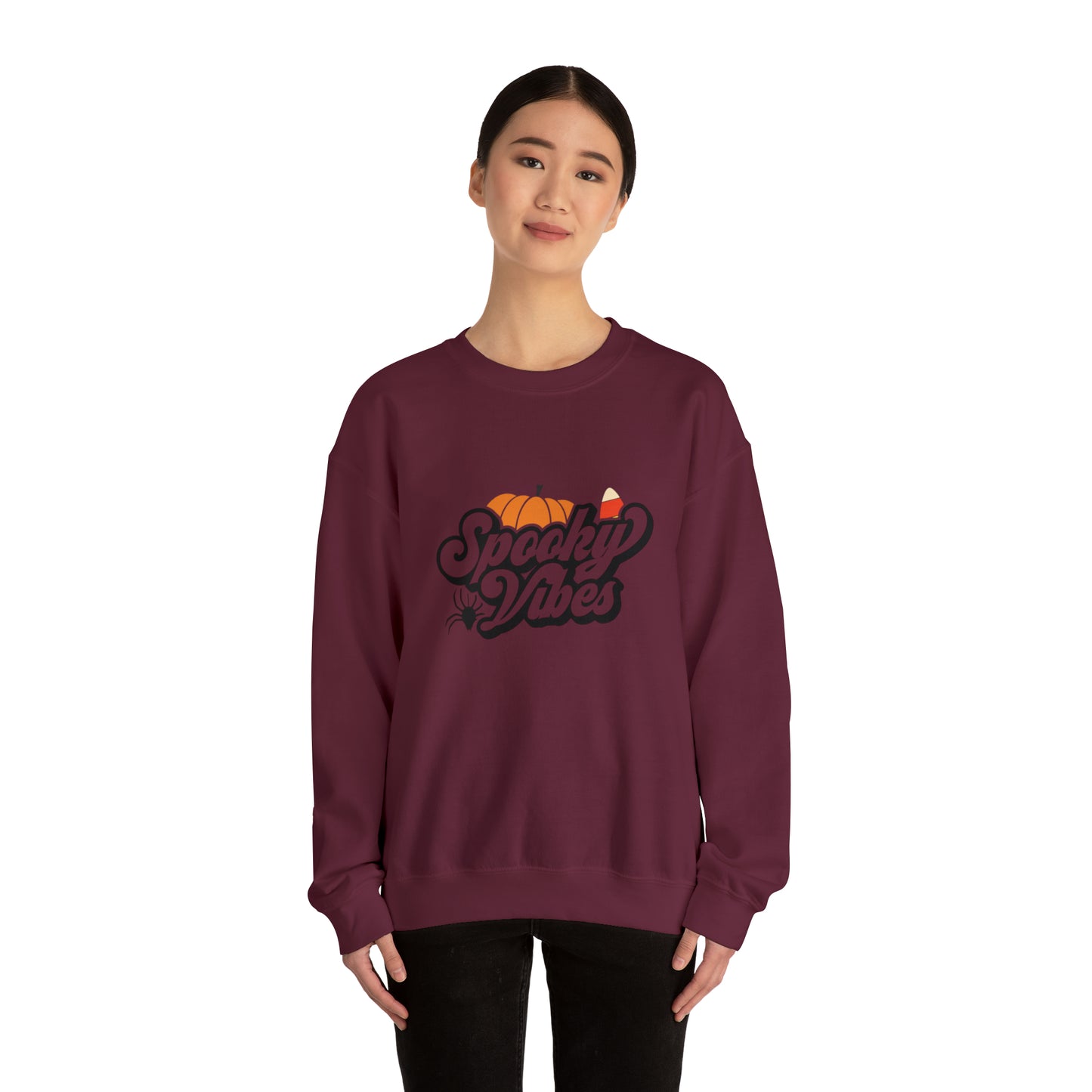 Spooky vibes sweater Halloween sweater ghost fall leaves sweater Halloween Sweatshirt shirt Era Tour sweater best friend gift Unisex gift