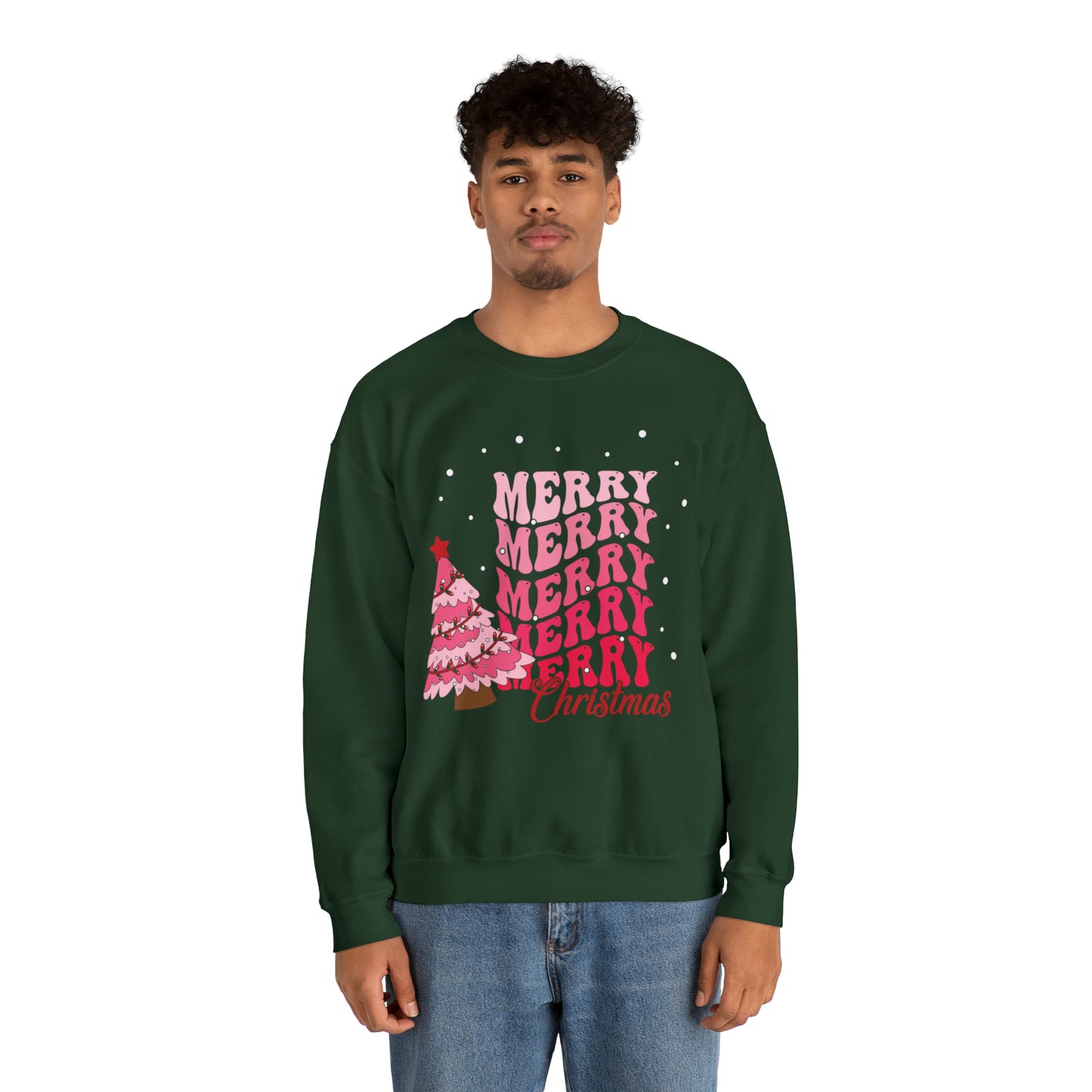 Festive AF sweater Pink Merry Bright Christmas Sweatshirt for Women Christmas Shirt Sweater Holiday Christmas gift for her gift for him