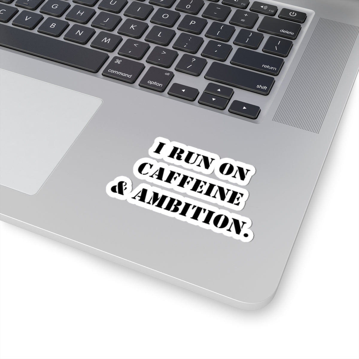 Funny coffee sticker motivational sticker run on caffeine n ambition sticker gift for her gift for him sticker galantines gift coffee lover