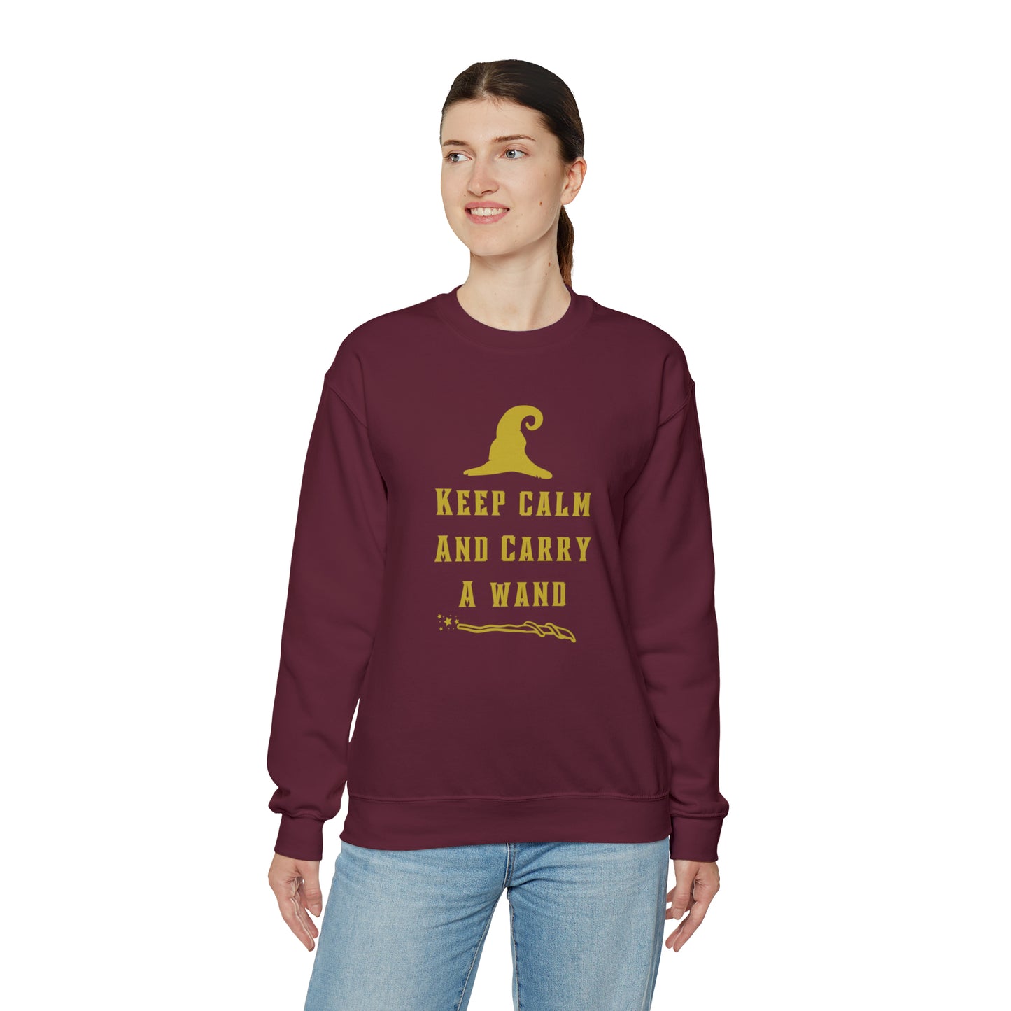 Mischief Manager Hogwarts sweater keep calm carry a wand sweatshirt Halloween sweater Universal Studios Christmas gift for her gift for him