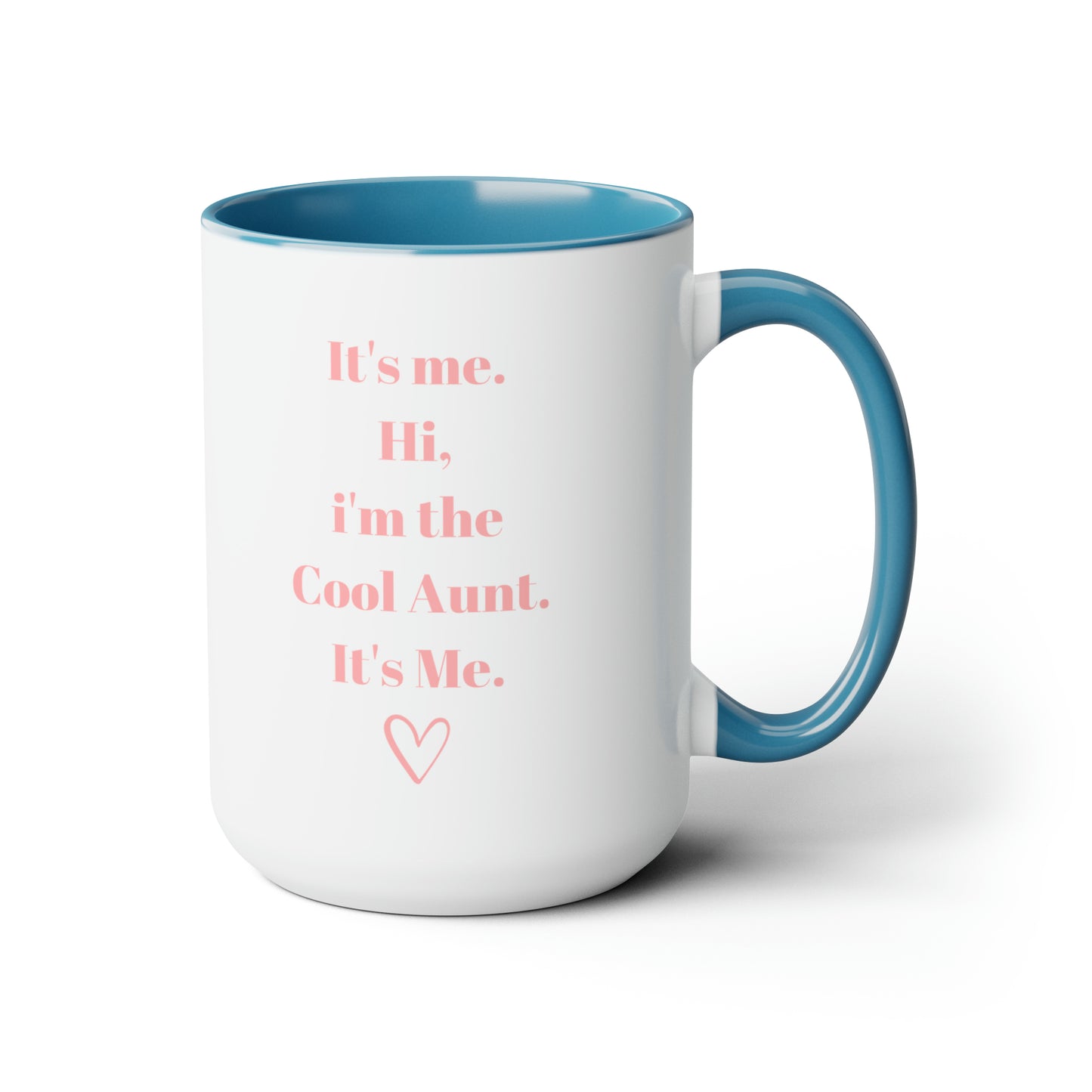 Cool aunt mug gift for auntie mug sister gift Coffee Mug pregnancy reveal gift heart mug gift for her Mug wife Coffee tea Christmasgift 15oz