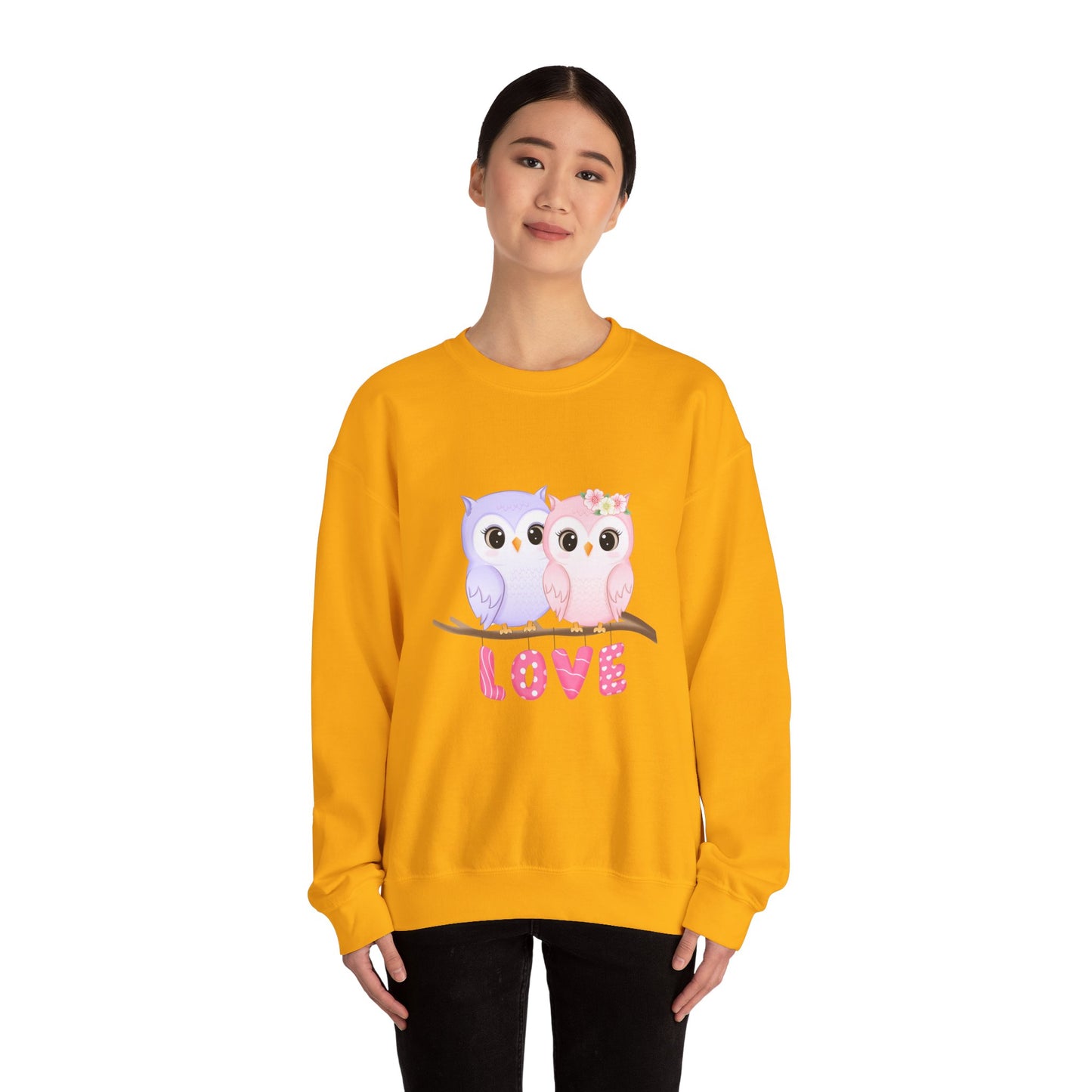 Owl Love sweater valentines Day sweatshirt valentines day shirt best friend gift for her Unisex owl sweater Love shirt unique holiday gift