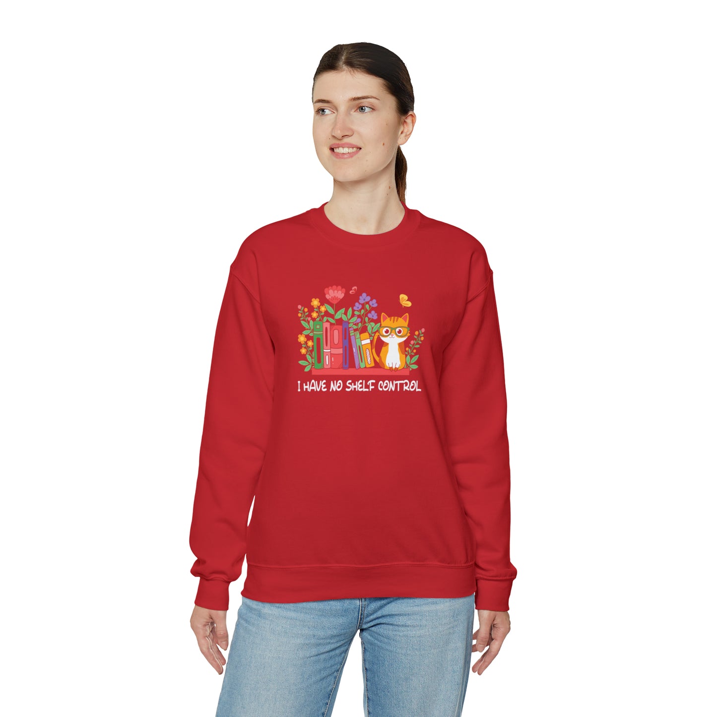Cat lover Sweatshirt book lover sweater BookShelf control orange cat Shirt Halloween Cat Sweatshirt Gift for Cat Lover Gift for Cat Mom Gift