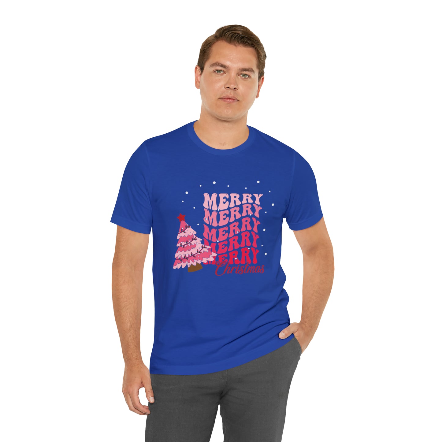 Festive AF shirt Pink Merry Bright Christmas Tshirt for Women Christmas Shirt Sweater Holiday Christmas gift for her gift for him unisex