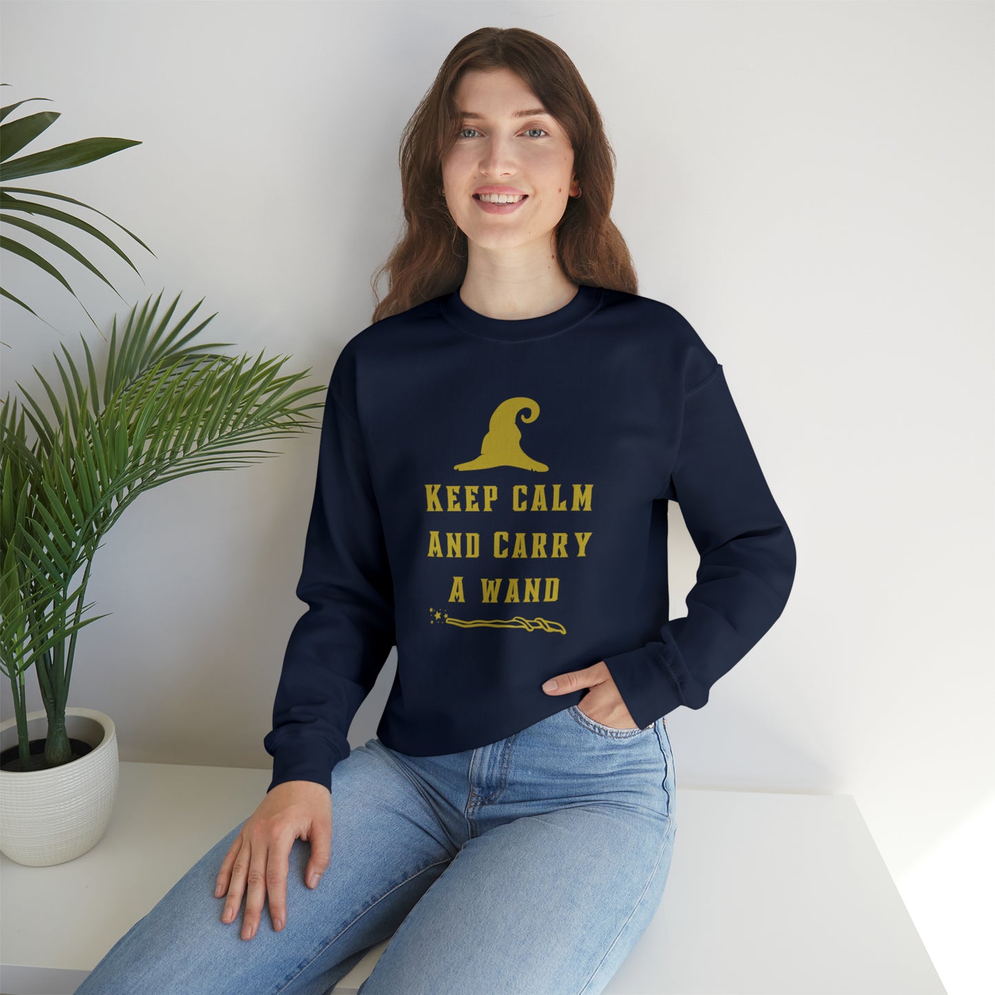 Mischief Manager Hogwarts sweater keep calm carry a wand sweatshirt Halloween sweater Universal Studios Christmas gift for her gift for him