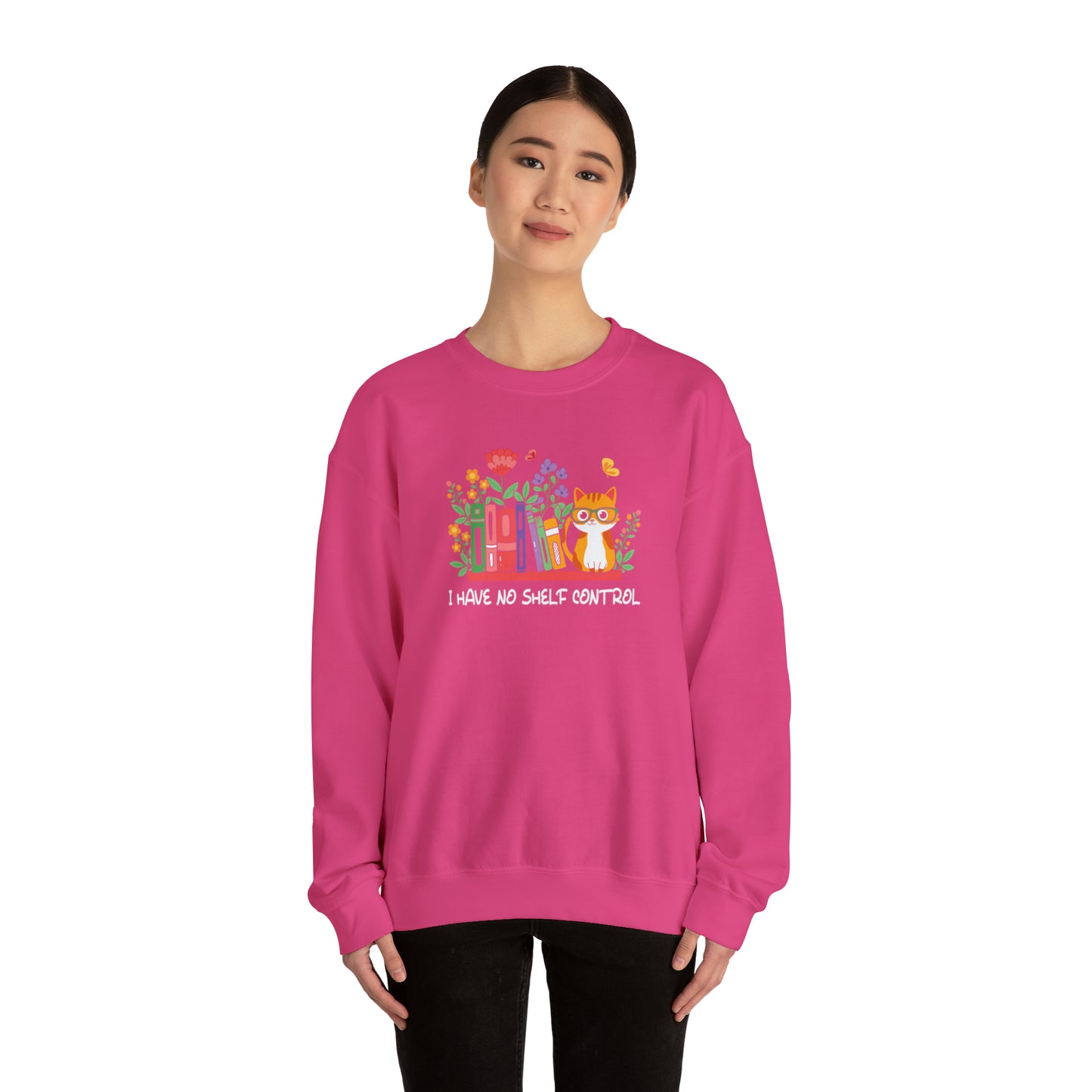 Cat lover Sweatshirt book lover sweater BookShelf control orange cat Shirt Halloween Cat Sweatshirt Gift for Cat Lover Gift for Cat Mom Gift