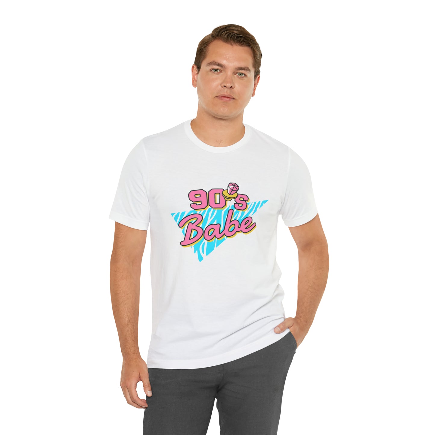 90's Babe shirt, gift for her, Christmas shirt, galantine gift best friend trip, Unisex Jersey Short Sleeve Tee