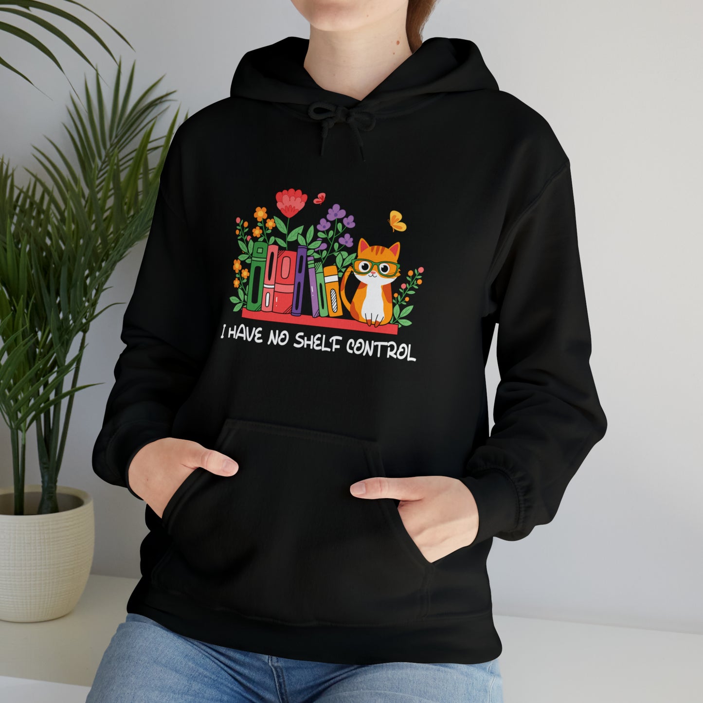 Cat lover hoodie book lover sweater BookShelf control orange cat Shirt Halloween Cat Sweatshirt Gift for Cat Lover Gift for Cat Mom Gift