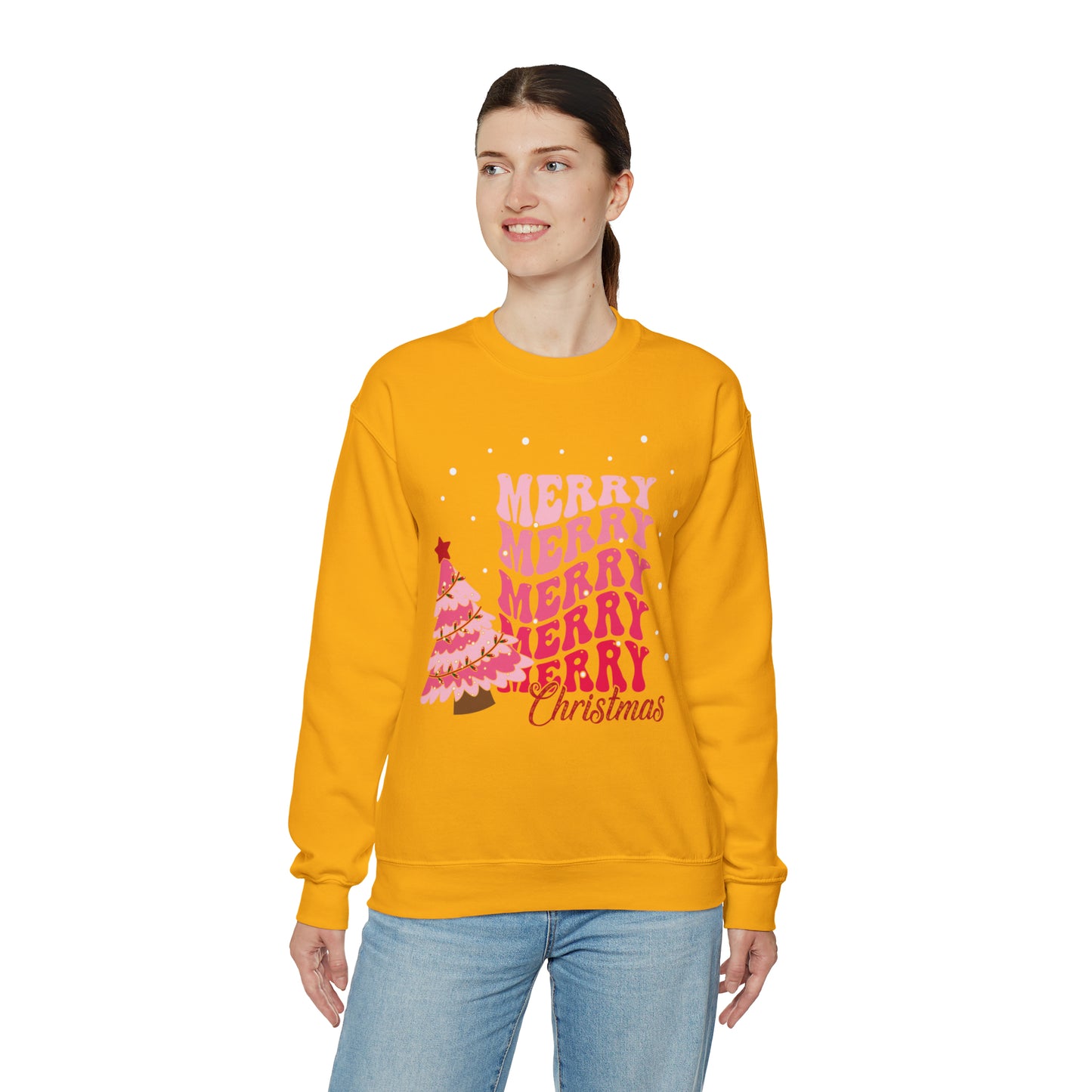 Festive AF sweater Pink Merry Bright Christmas Sweatshirt for Women Christmas Shirt Sweater Holiday Christmas gift for her gift for him
