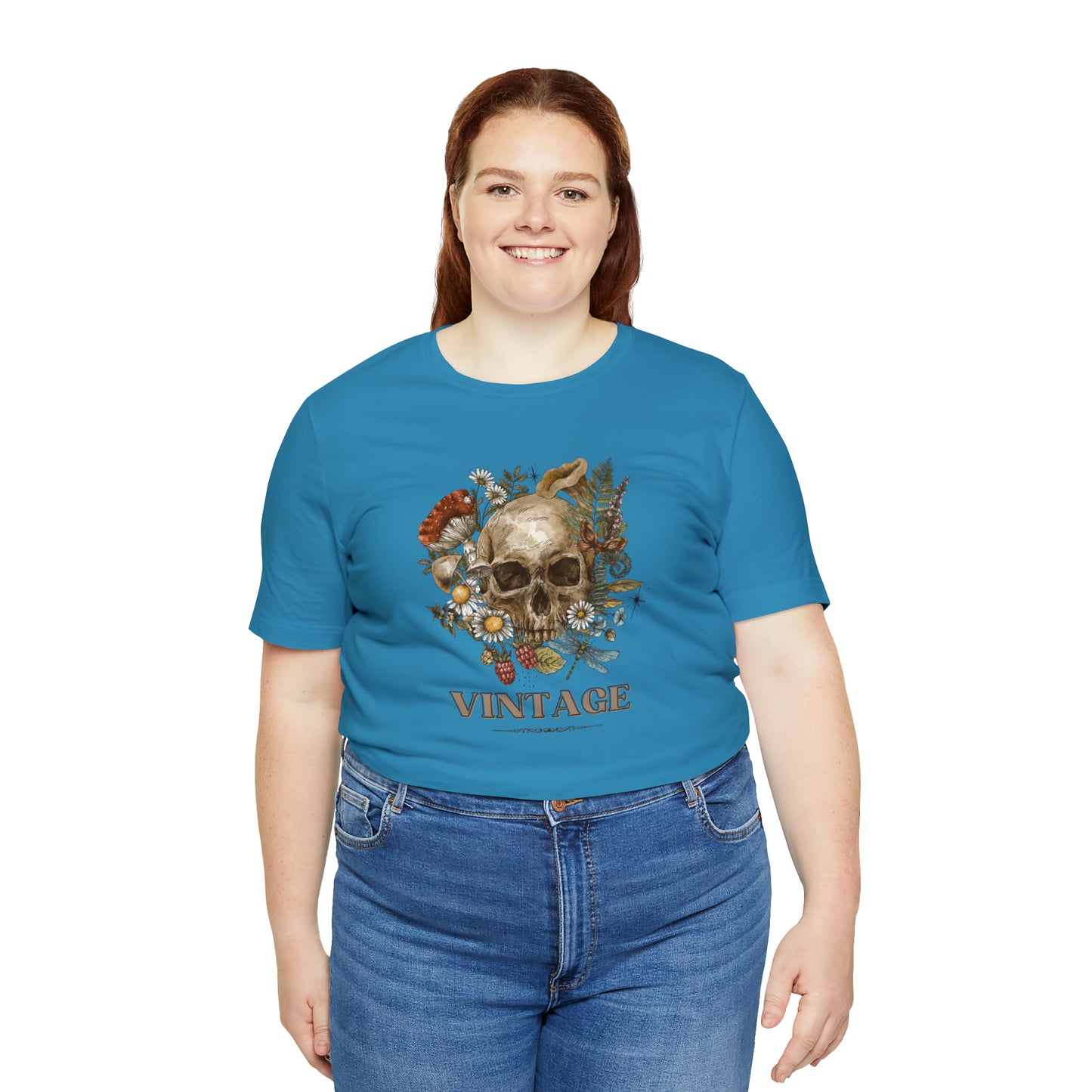 Vintage retro shirt skeleton head shirt Halloween tee Floral Shirt unisex Retro Themed vintage Gift christmas gift