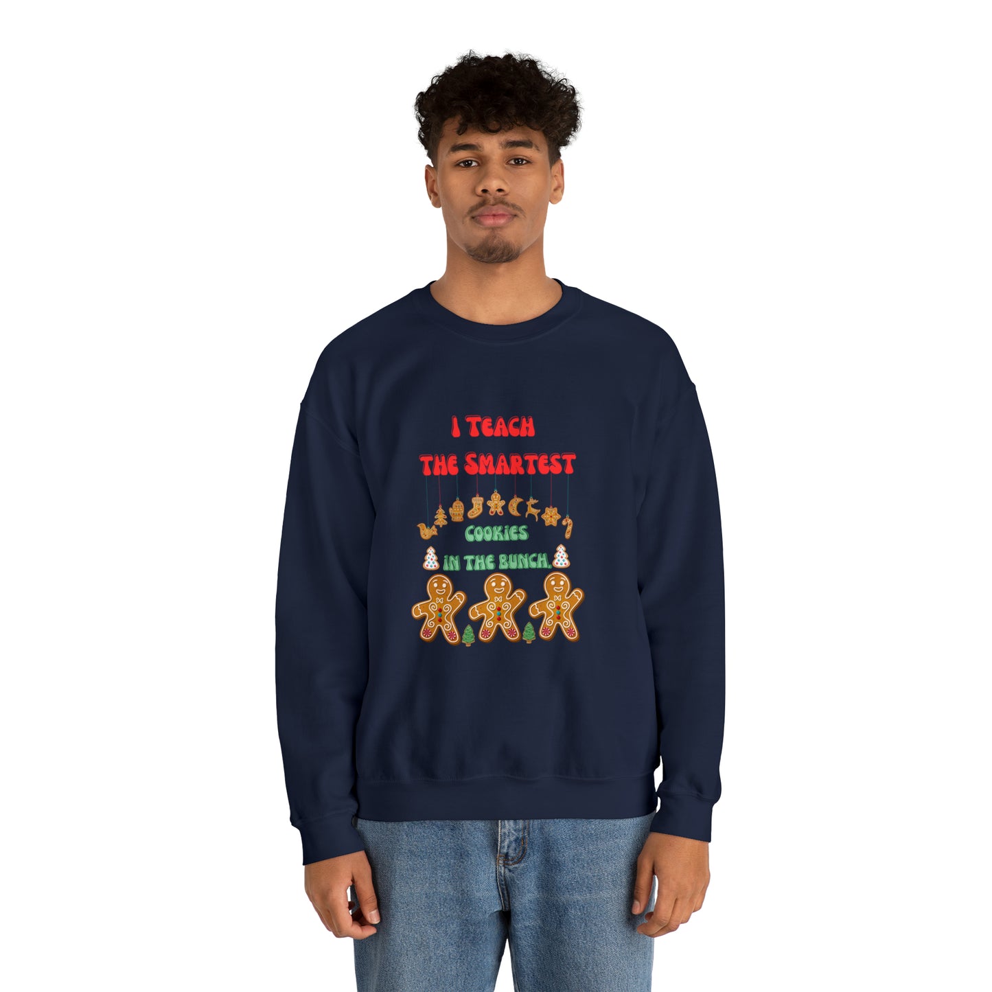 Smartest cookies sweater teacher Christmas sweater Christmas gingerbread cookies house sweatshirt Bright teacher Christmas gift for her