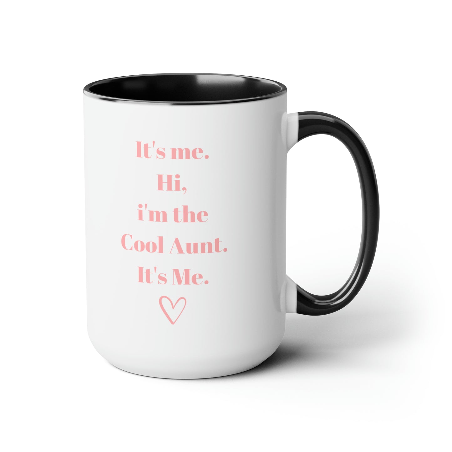 Cool aunt mug gift for auntie mug sister gift Coffee Mug pregnancy reveal gift heart mug gift for her Mug wife Coffee tea Christmasgift 15oz