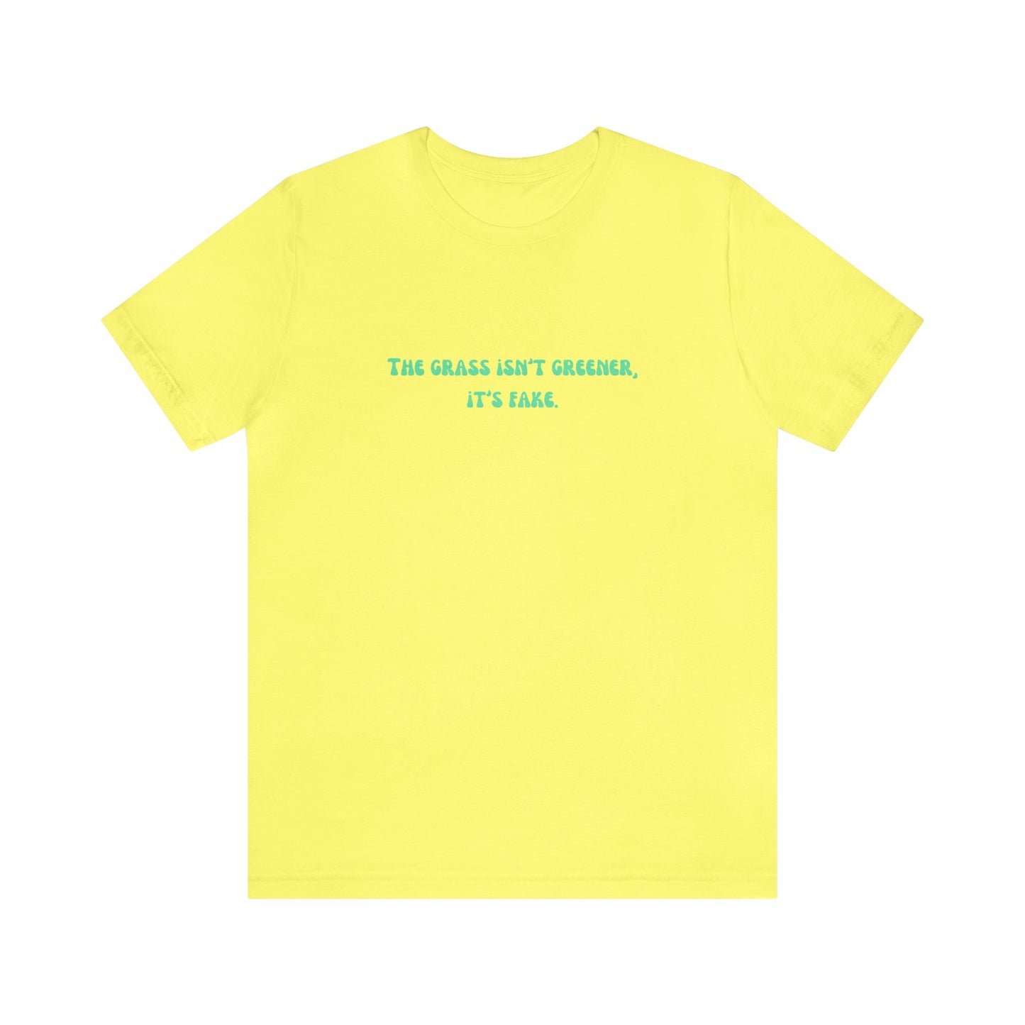 Funny grass is fake shirt aesthetic gift for her grass isn't greener shirt funny gifts for best friend vacation shirt wife husband