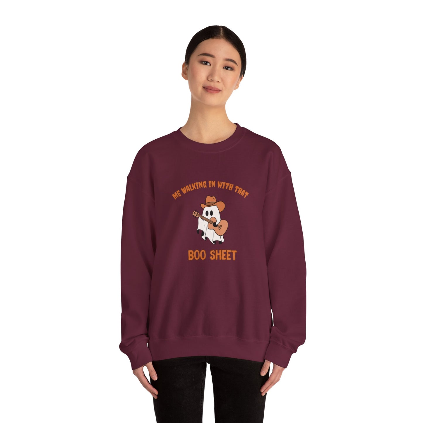 Funny Boo sheet sweater Halloween sweater ghost fallleaves sweater Halloween Sweatshirt shirt Era Tour sweater best friend gift Unisex gift