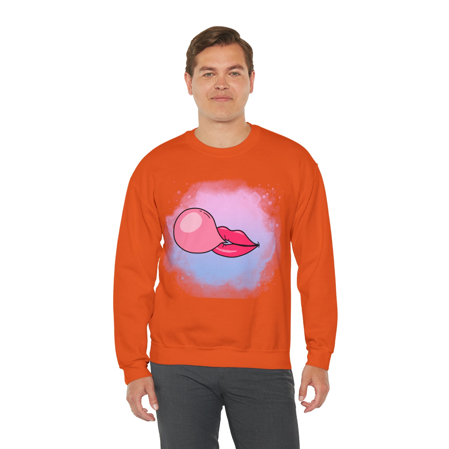 Bubble Gum kiss sweatshirt, Summer Bubblegum shirt, Birthday gift for her,Galantine travel sweatshirt,Unisex Heavy Blend Crewneck Sweatshirt