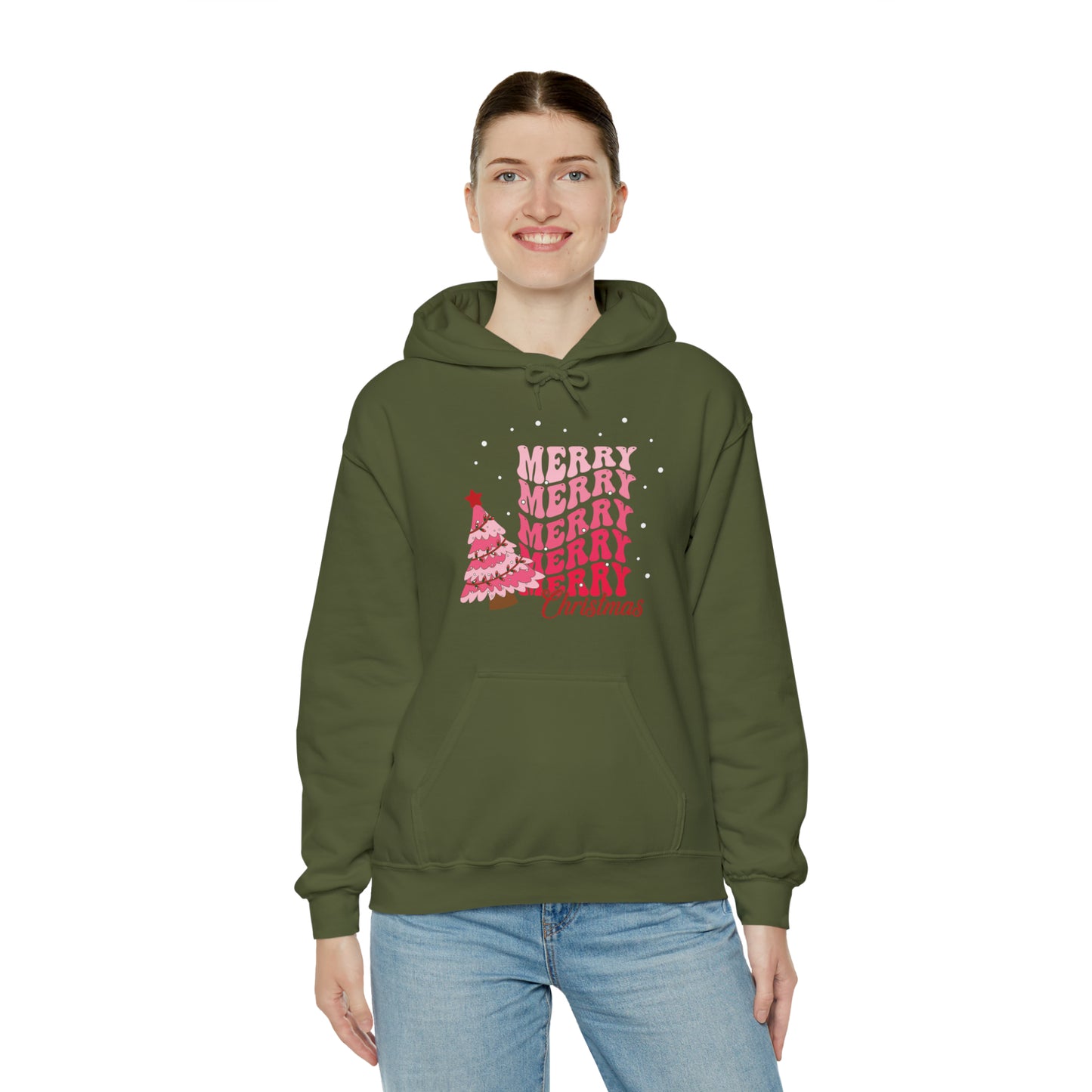 Festive AF hoodie blue Merry Bright Christmas Sweatshirt for Women Men Christmas Sweater Holiday Christmas gift for her gift for him
