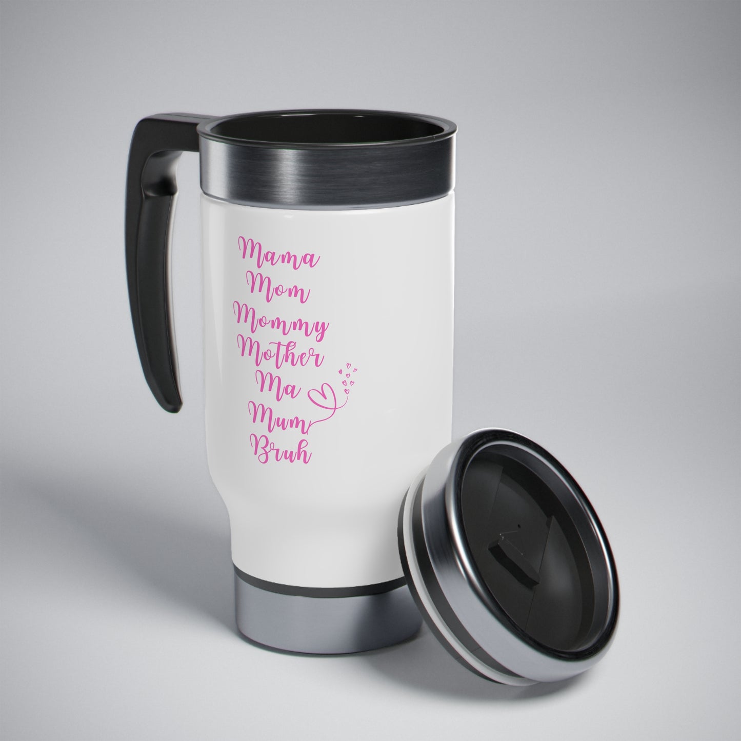 Mom Travel Mug Mommy coffee mug Tea lover gift for her Christmas gift for momStainless Steel Travel Mug with Handle, 14oz camper gift