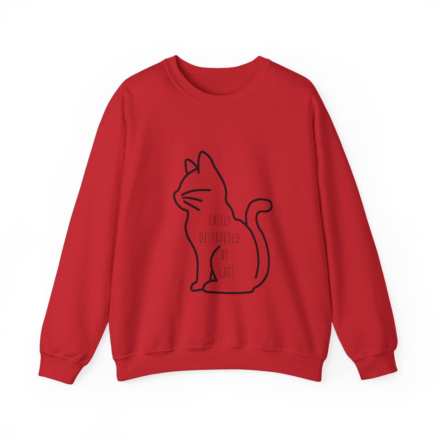 Easily distracted by cats Sweatshirt Christmas gift for cat lover funny cat sweater gift knitting gift for him gift for her best friend gift