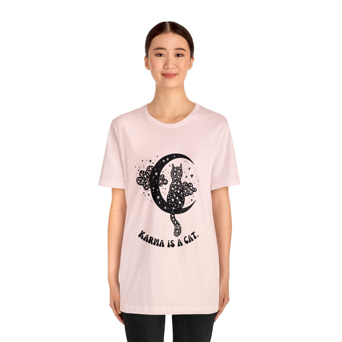 Karma is a cat shirt Cat lover tshirt book lover shirt Taylor witchy cat Shirt Halloween Cat Gift for Cat Lover Gift for Cat lover shirt