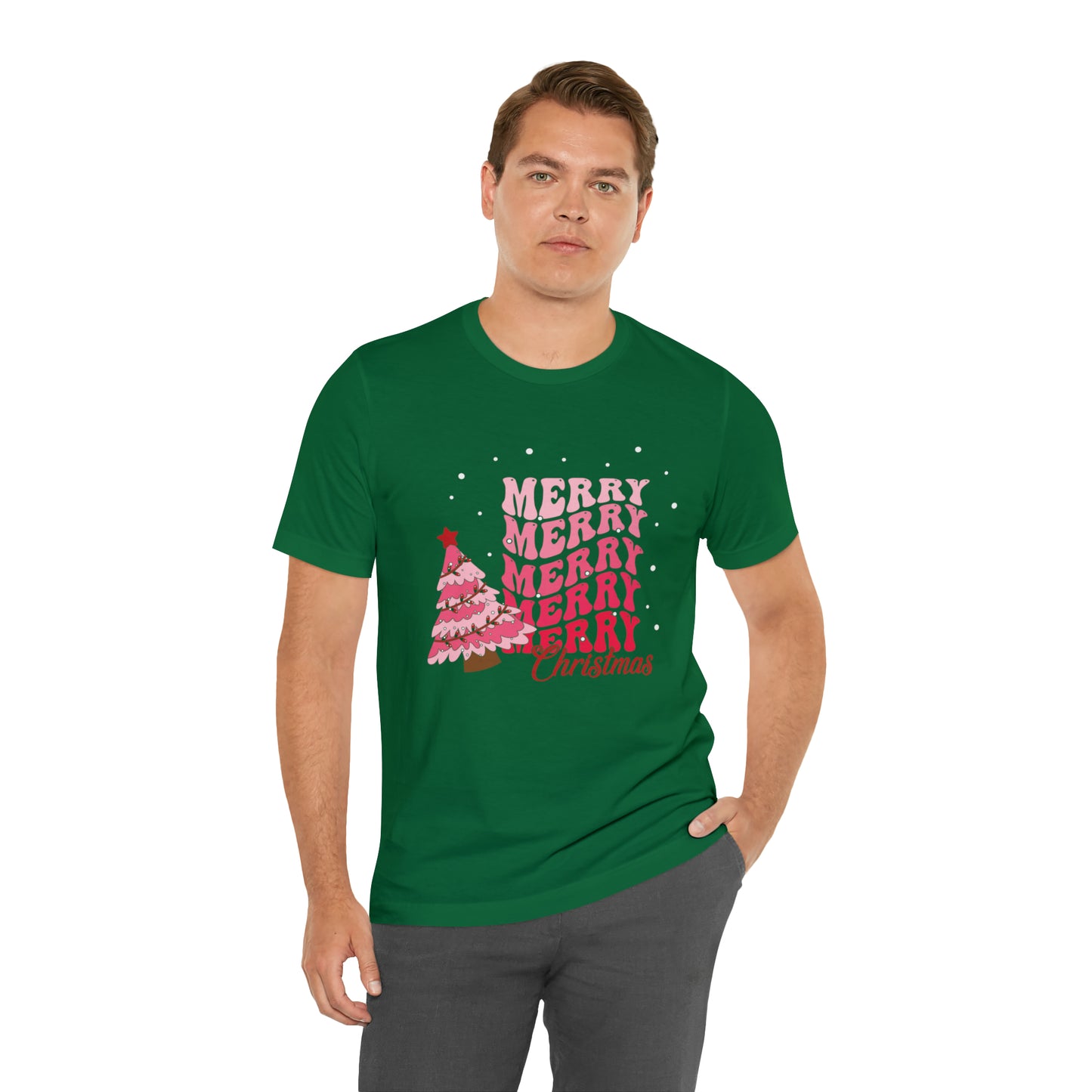 Festive AF shirt Pink Merry Bright Christmas Tshirt for Women Christmas Shirt Sweater Holiday Christmas gift for her gift for him unisex