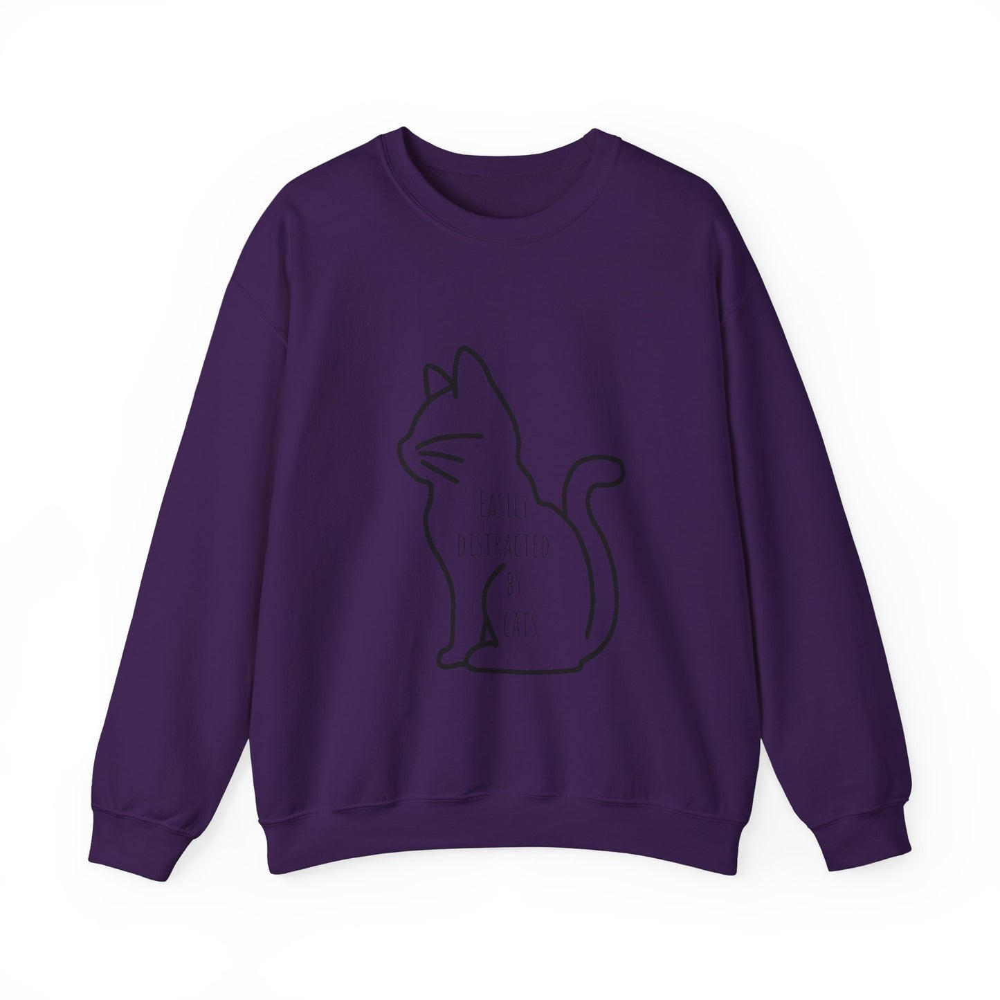 Easily distracted by cats Sweatshirt Christmas gift for cat lover funny cat sweater gift knitting gift for him gift for her best friend gift