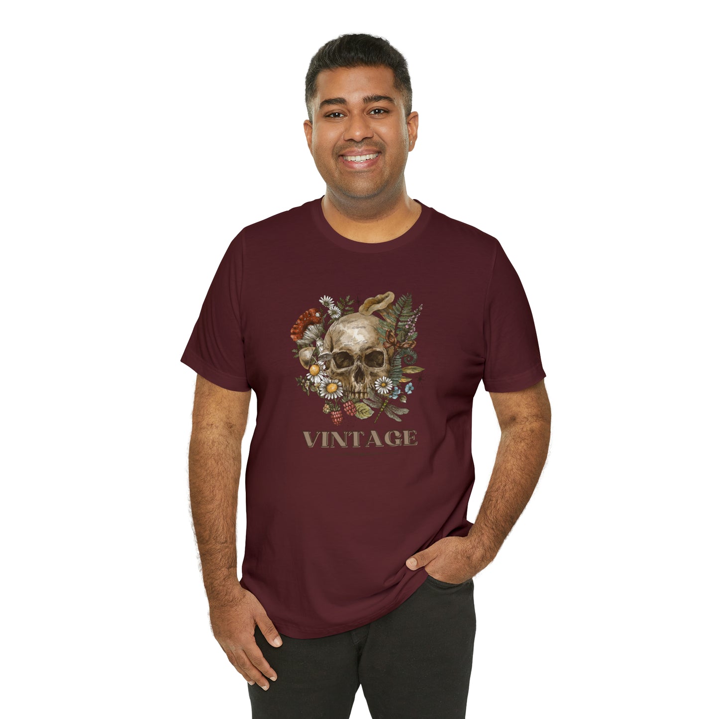 Vintage retro shirt skeleton head shirt Halloween tee Floral Shirt unisex Retro Themed vintage Gift christmas gift
