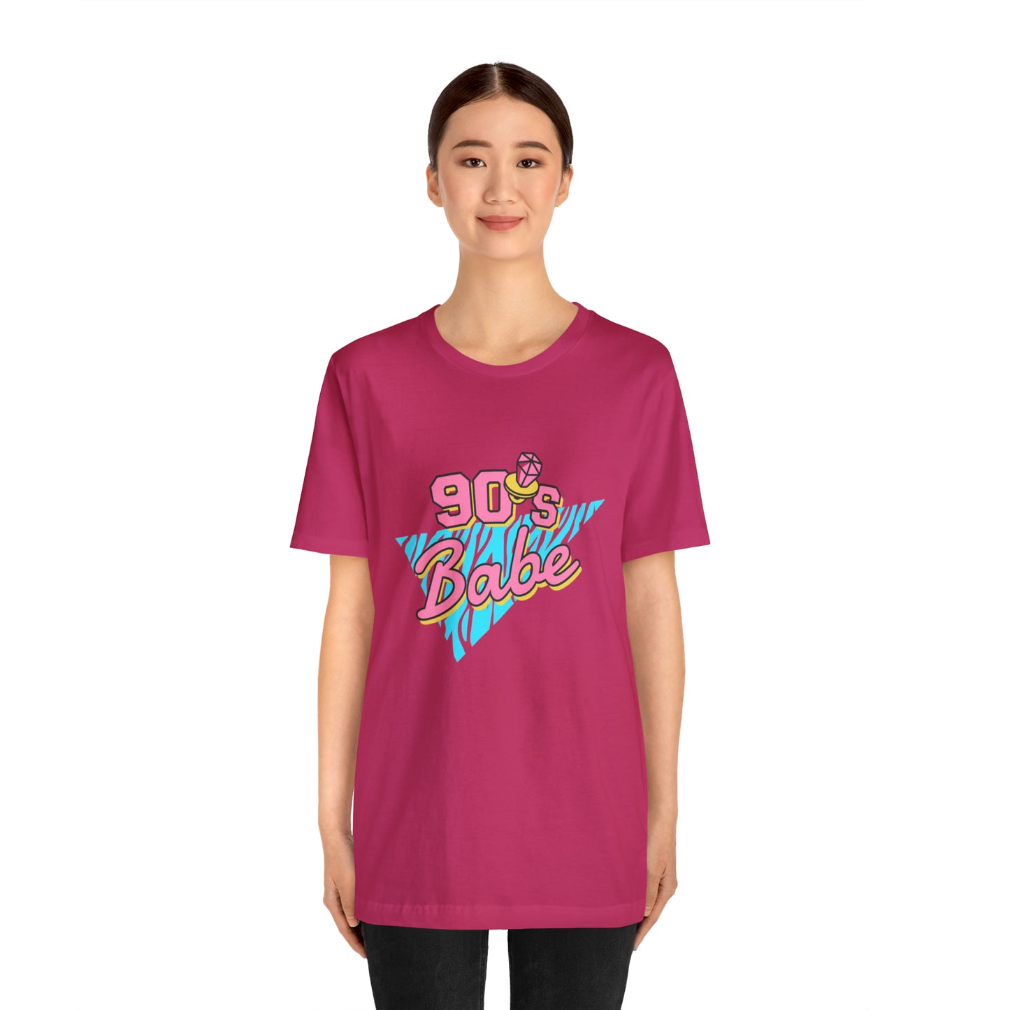 90's Babe shirt, gift for her, Christmas shirt, galantine gift best friend trip, Unisex Jersey Short Sleeve Tee