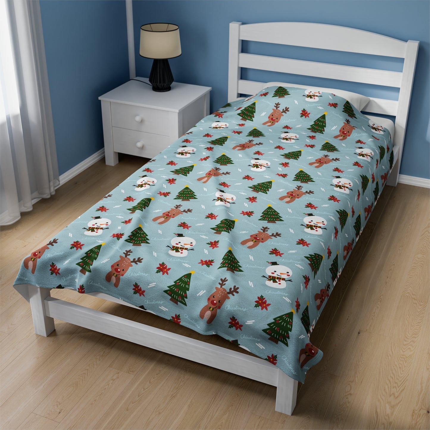 Snowman Christmas tree Blanket holiday blanket christmas movie watching blanket Merry christmas blanket Velveteen Plush Blanket