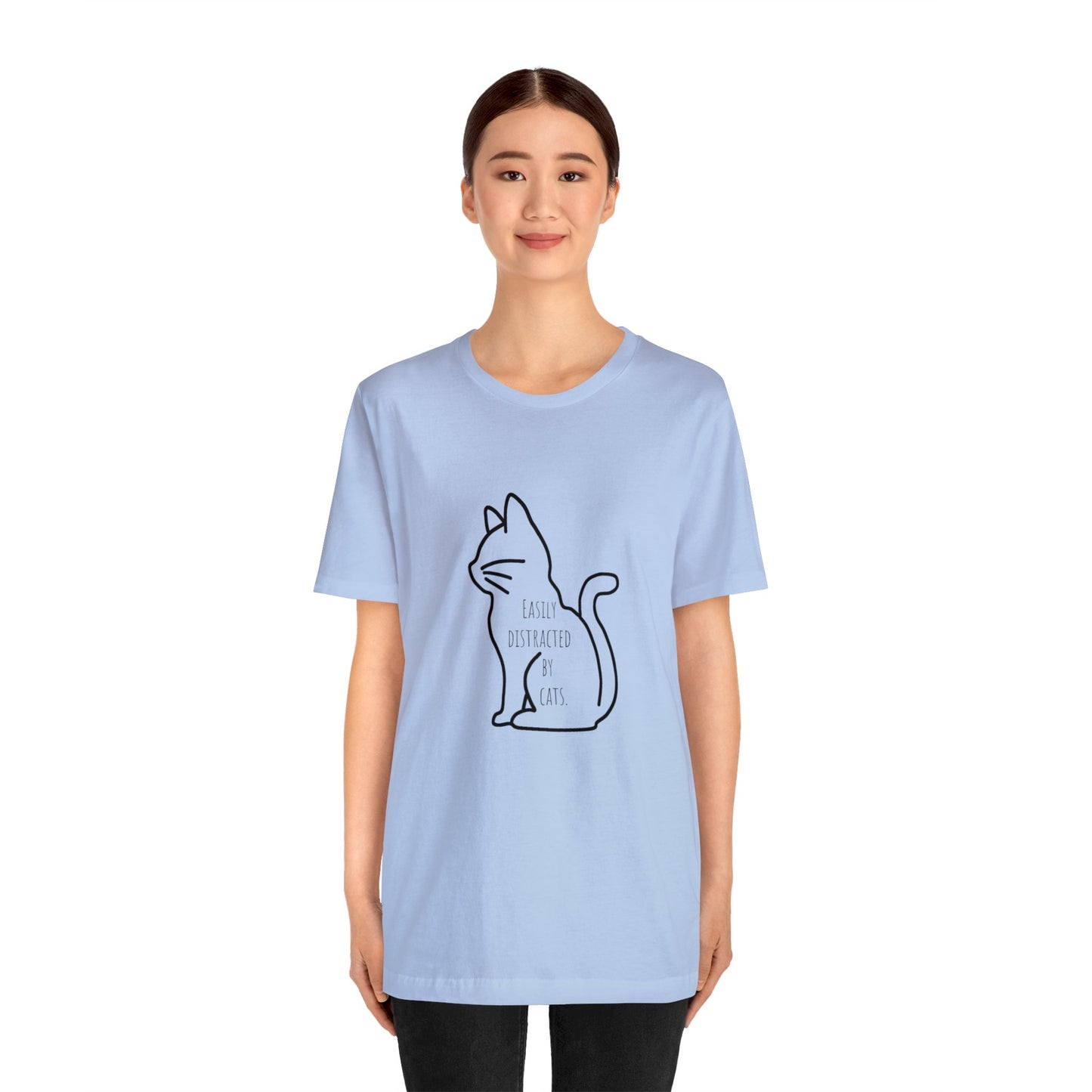 Easily distracted by cats Funny Cat lover shirt anime cat Shirt karma is a cat Gift for Cat Lover Gift for Cat Mom Gift cat dad shirt