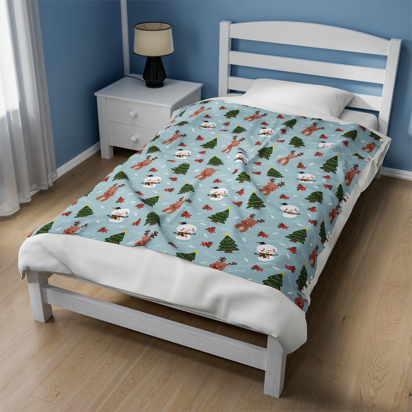 Snowman Christmas tree Blanket holiday blanket christmas movie watching blanket Merry christmas blanket Velveteen Plush Blanket