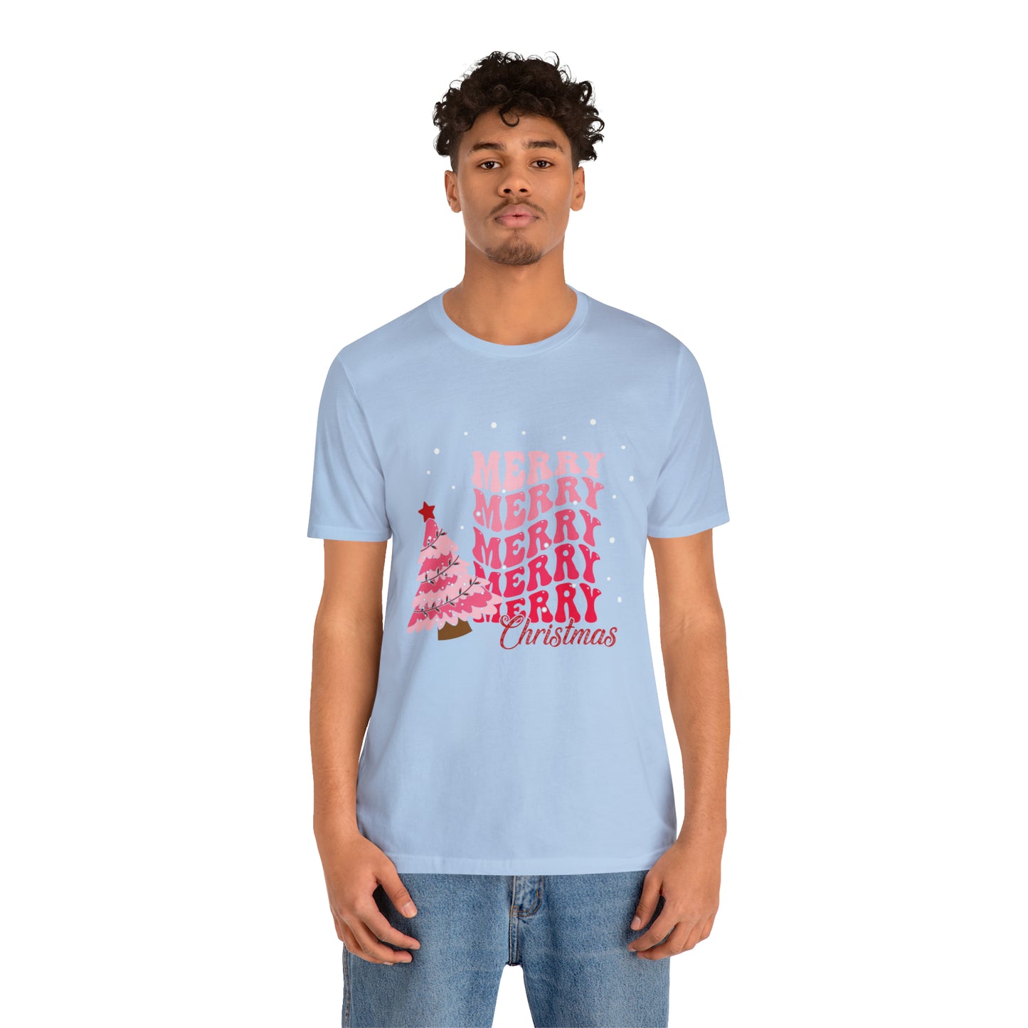 Festive AF shirt Pink Merry Bright Christmas Tshirt for Women Christmas Shirt Sweater Holiday Christmas gift for her gift for him unisex
