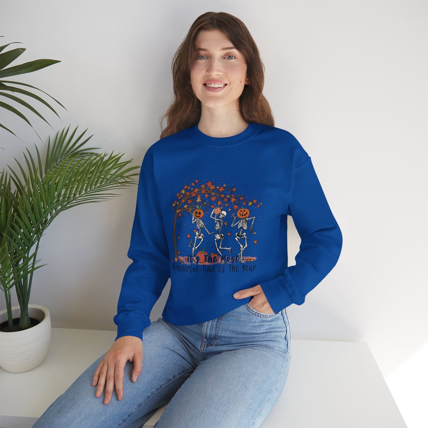Halloween sweatshirt skeleton fall vibes Its the most wonderful time of the year sweater funny Halloween sweater fall Shirt best friend gift