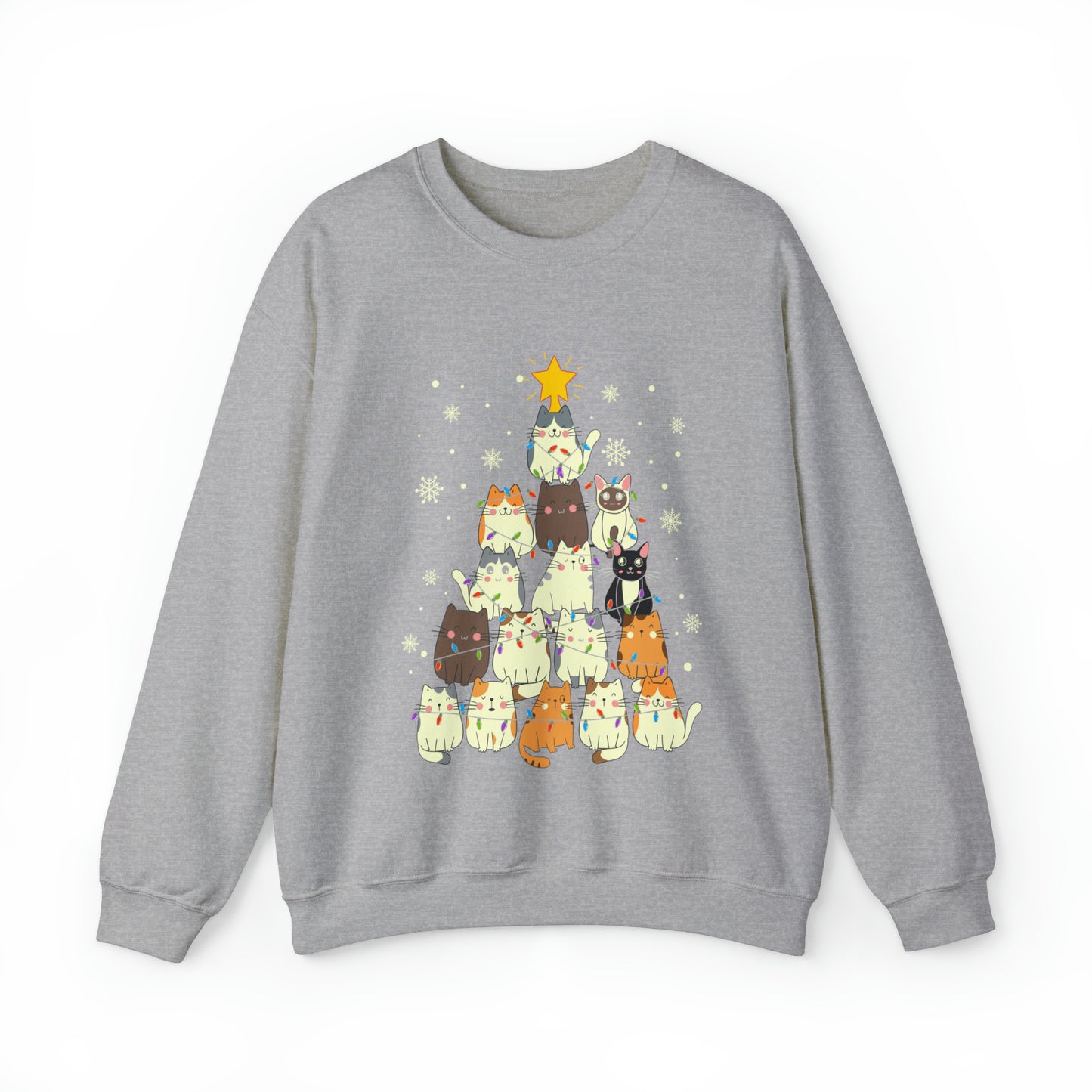 Cat Christmas sweater Kitty Christmas tree sweatshirt Family matching Merry Bright Christmas sweatshirt Christmas Sweater Holiday Christmas