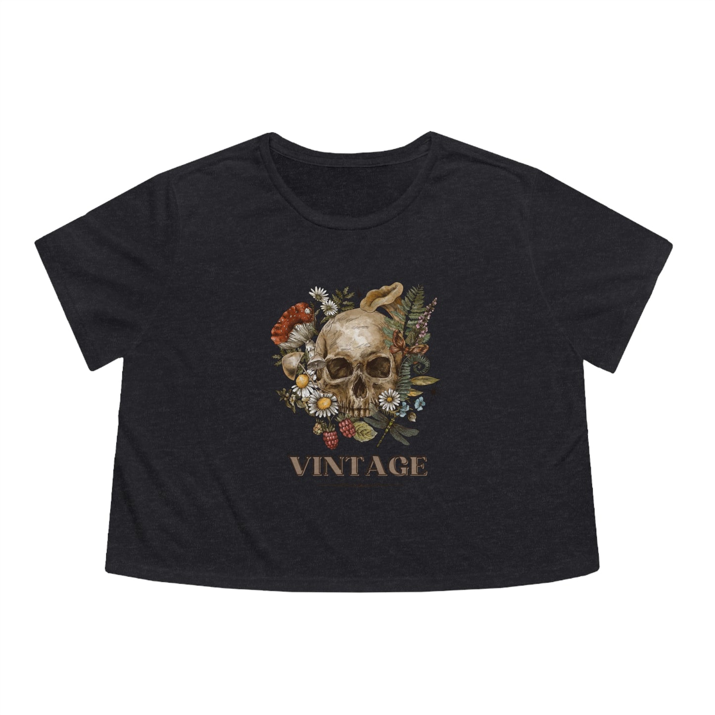 Skeleton head crop top Gift for her Gift for him Retro Festival shirt Crop top gift for her gift for him yoga crop top zen shirt Women's Tee