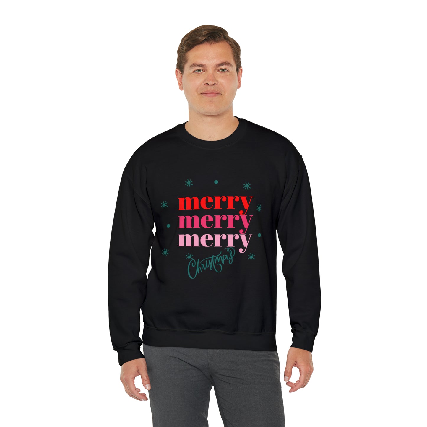 Festive AF sweater Pink Merry Bright Christmas Sweatshirt for Women Christmas Shirt Sweater Holiday Christmas gift for her gift for him