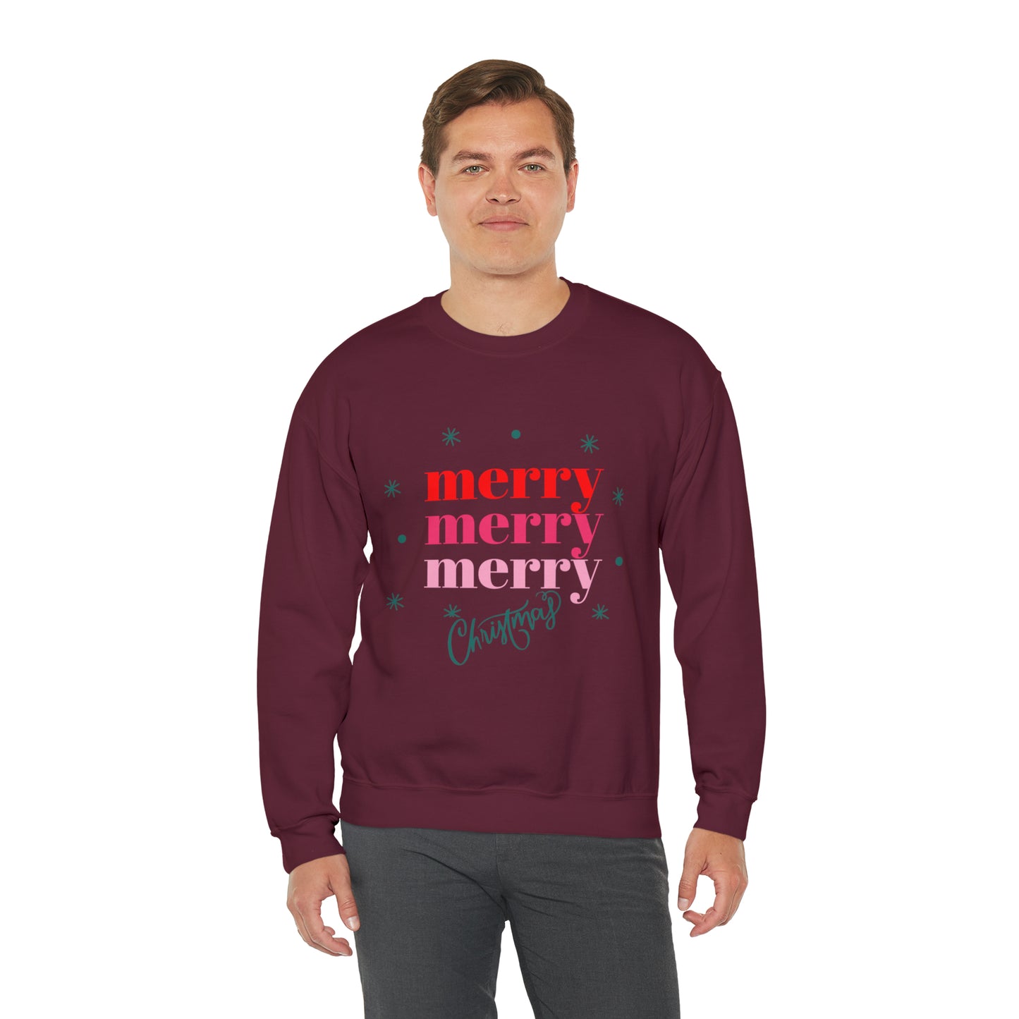 Festive AF sweater Pink Merry Bright Christmas Sweatshirt for Women Christmas Shirt Sweater Holiday Christmas gift for her gift for him